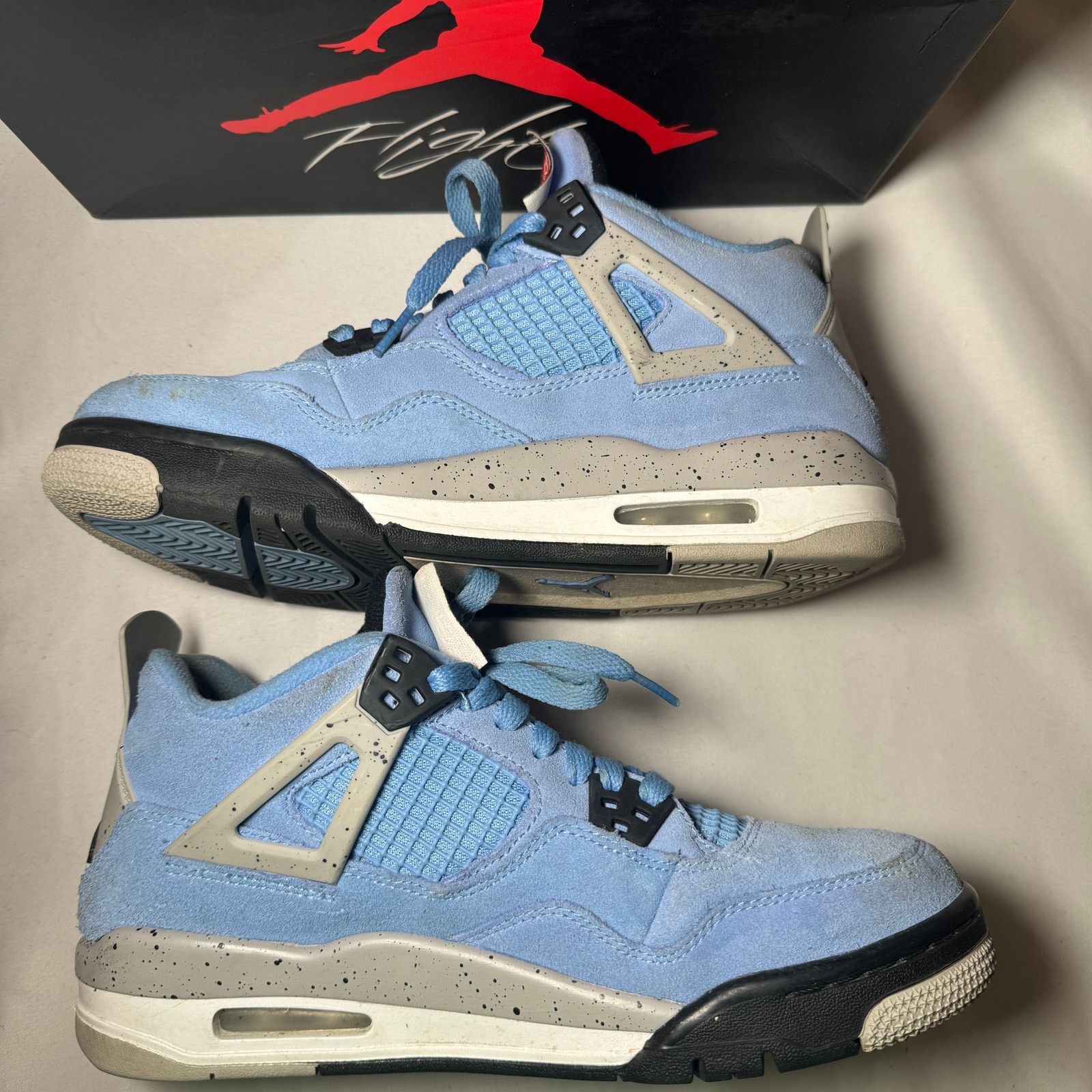 Jordan Brand × Nike Size 7 Nike Air Jordan 4 Retro GS University Blue Men Shoes Size US 7 / EU 40 - 3 Thumbnail