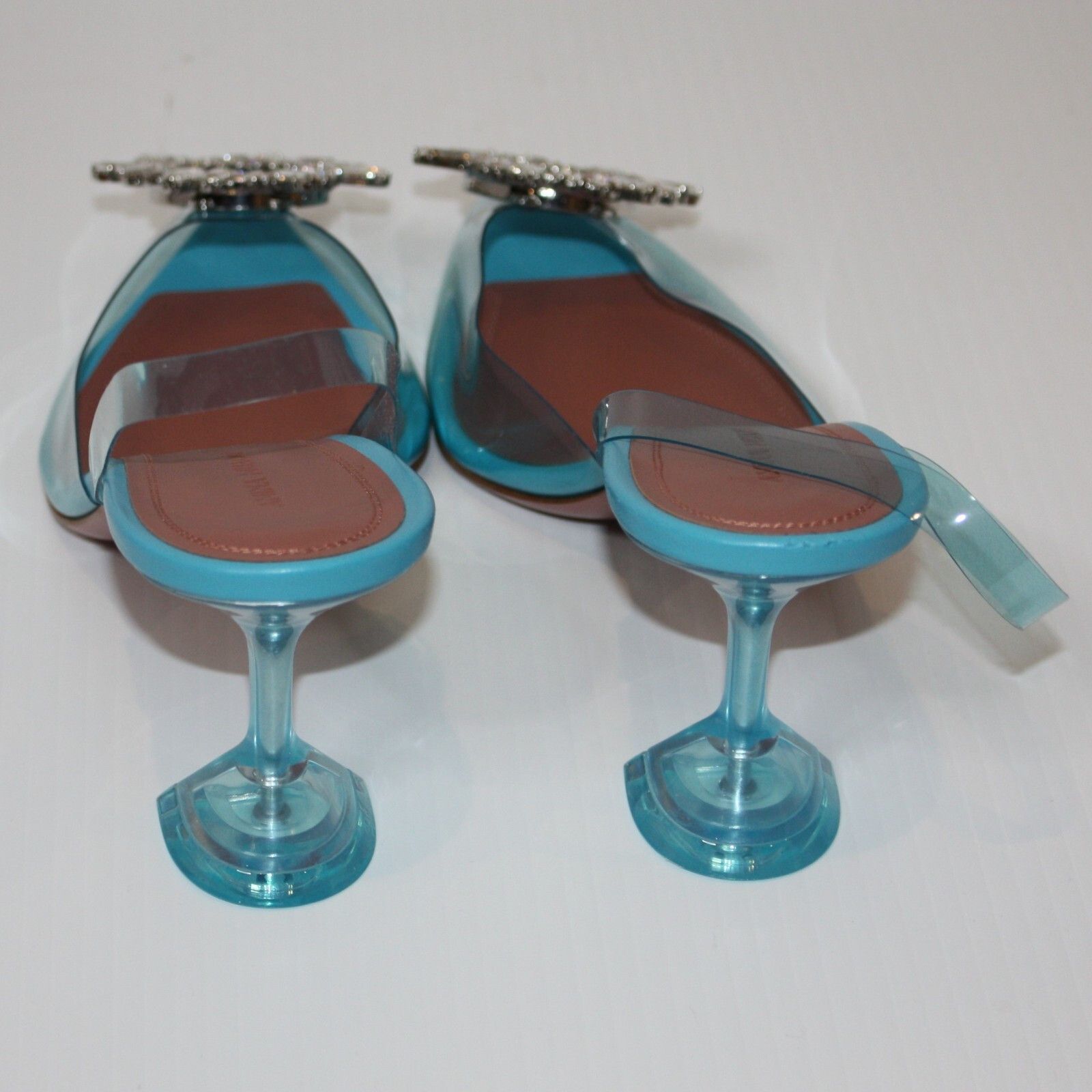 Amina Muaddi Begum Glass Pointed Toe Slingback Shoes US 10 / EU 40 $1220 Size US 10 / IT 40 - 11 Thumbnail