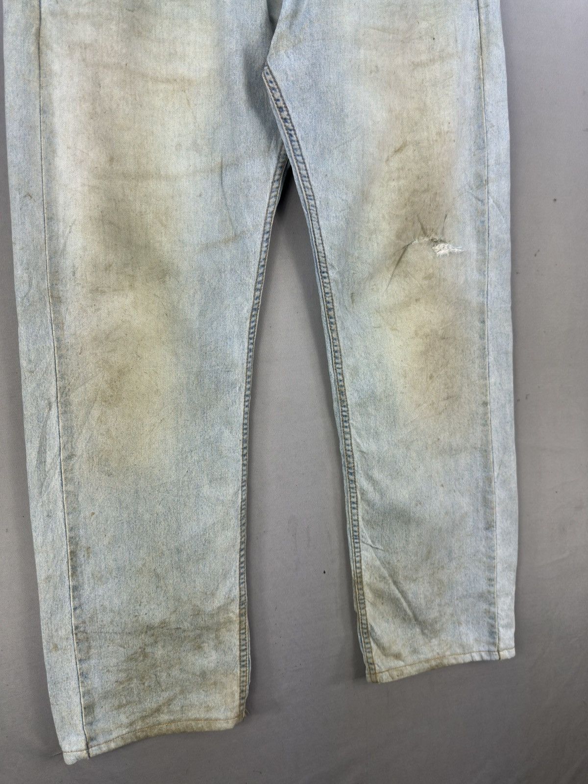 Levi's Levi’s 505 Blank Tab Regular Fit Light Washed Jeans Size US 34 / EU 50 - 4 Thumbnail