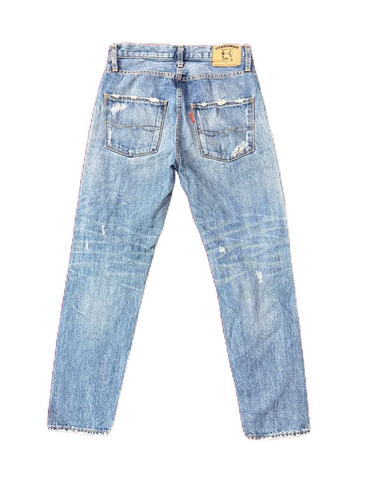 Denime JAPAN BRAND RIPPED DENIM UNGRID SELVEDGE Size US 29 - 8 Thumbnail