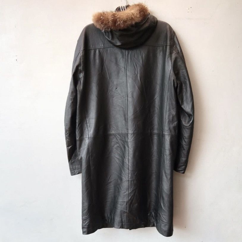 Black Label × Burberry × Genuine Leather Vintage Burberry Long Coat Fur Leather Jacket Size US L / EU 52-54 / 3 - 3 Thumbnail