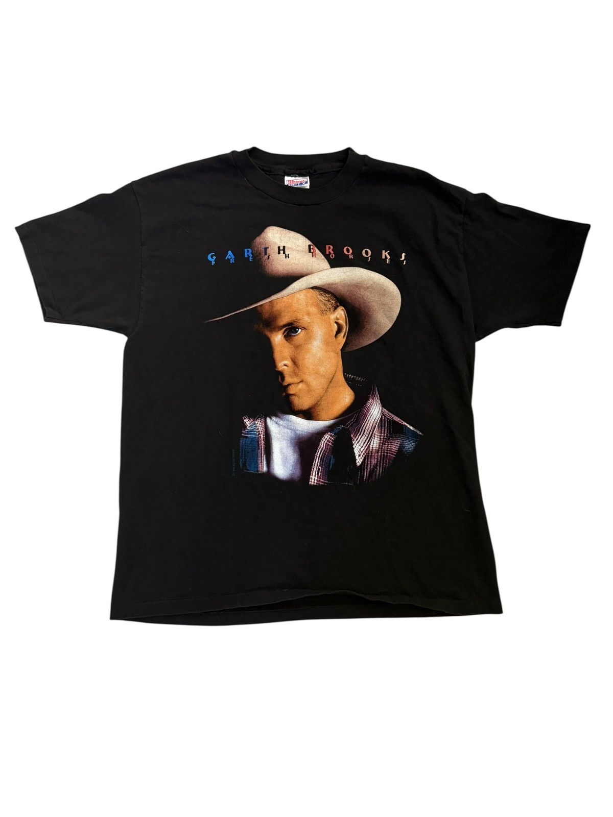 Hanes Garth Brooks Vintage Fresh Horses Tour T-shirt size xl Size US XL / EU 56 / 4 - 1 Thumbnail