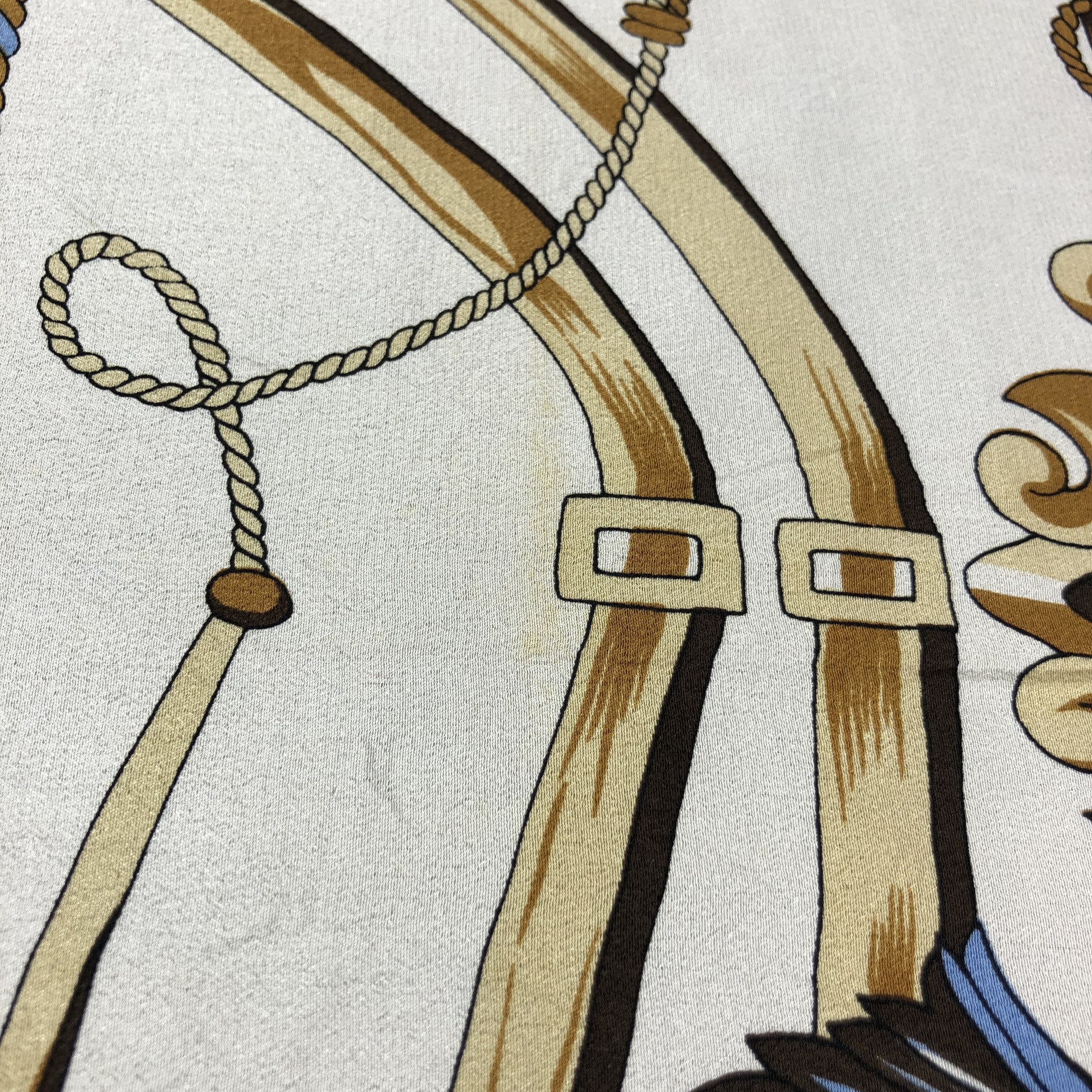 Japanese Brand Recuerdo Luxury Harness Silk Scarf M614 Size ONE SIZE - 5 Thumbnail