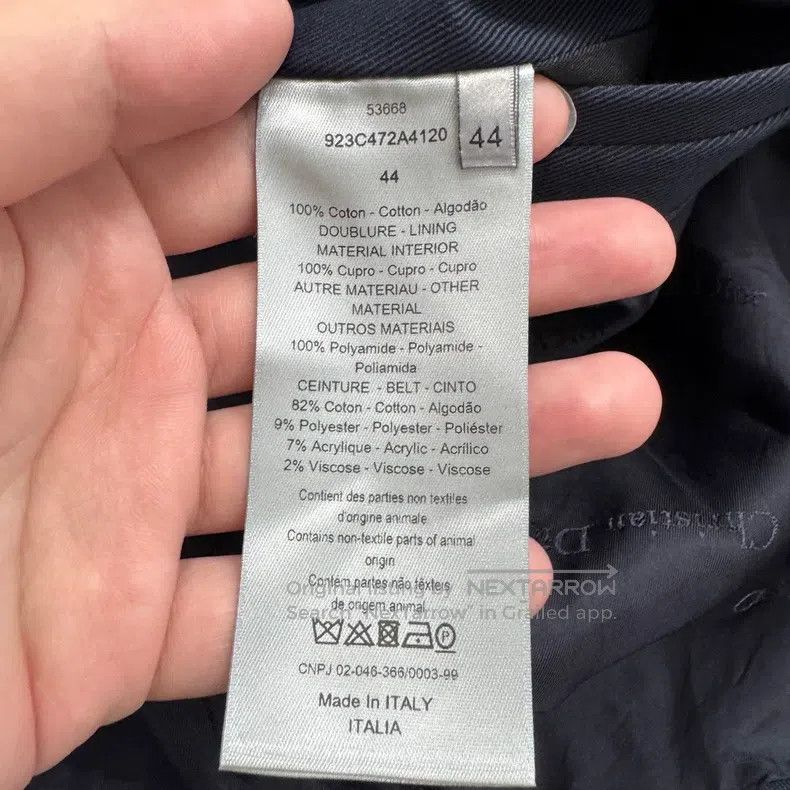 Dior Dior Denim jacket with old flower belt Size US S / EU 44-46 / 1 - 3 Thumbnail