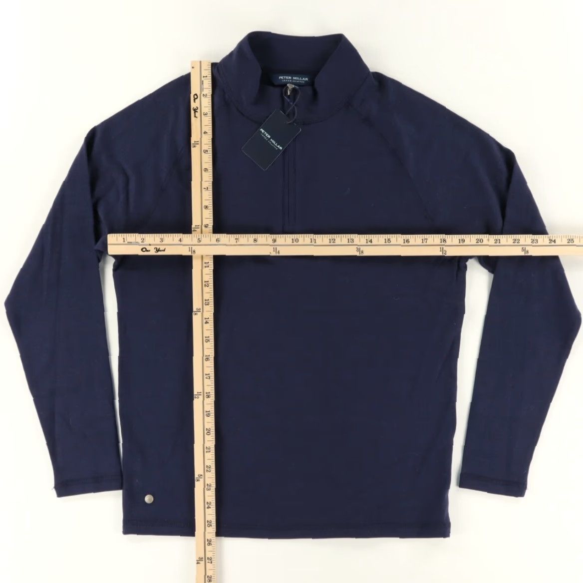 Peter Millar Peter Millar Excursionist Flex Pullover Wool Navy Men S Shirt Sweater Mock Long Sleeve Solid 90s Size US S / EU 44-46 / 1 - 3 Thumbnail