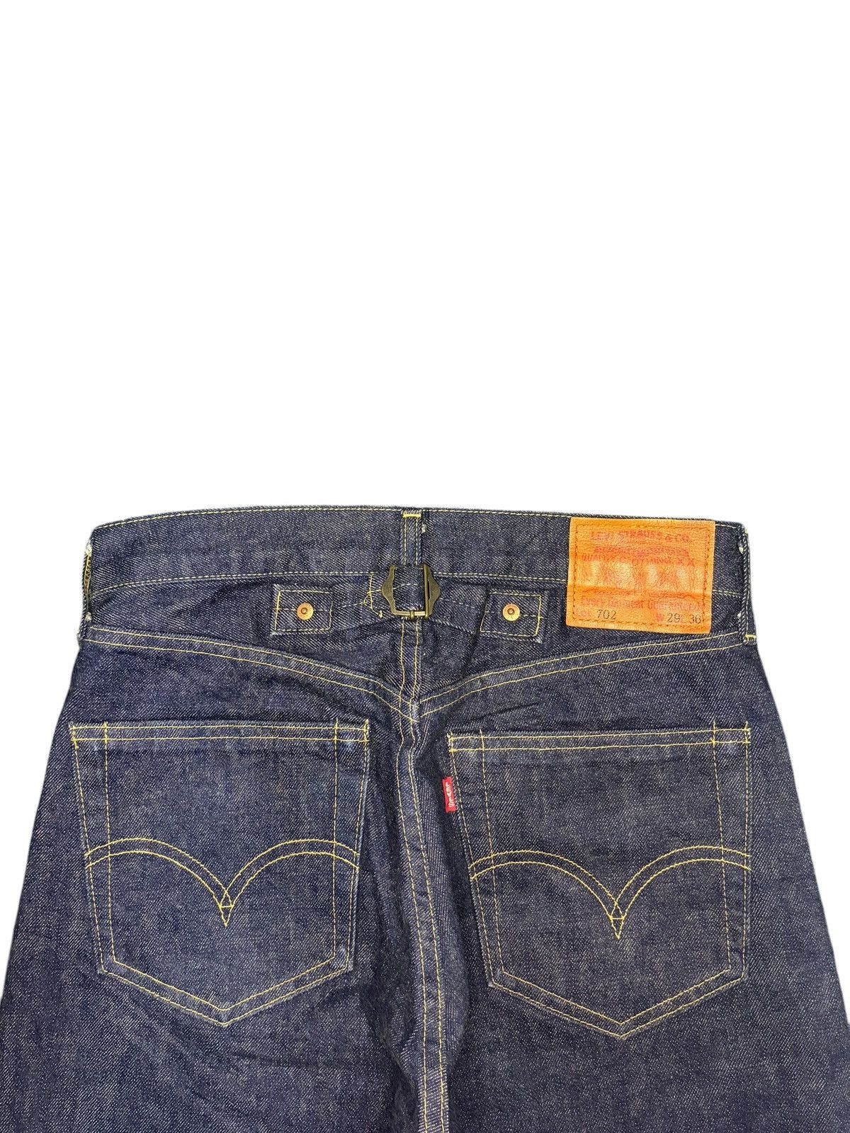 Levi's Vintage 90s Levis 702 Big E Selvedge Buckle Back Jean Shorts Size US 28 / EU 44 - 4 Thumbnail