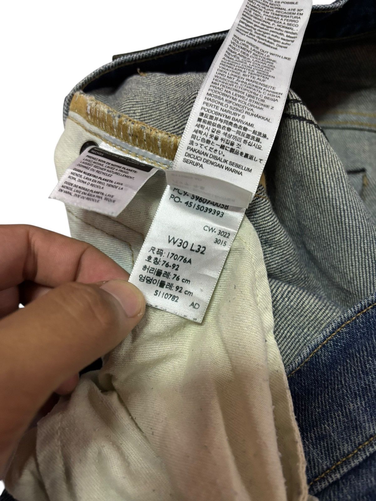 Levi's Vtg Y2k Levis Japan 512 Distressed Jeans Size US 30 / EU 46 - 9 Thumbnail