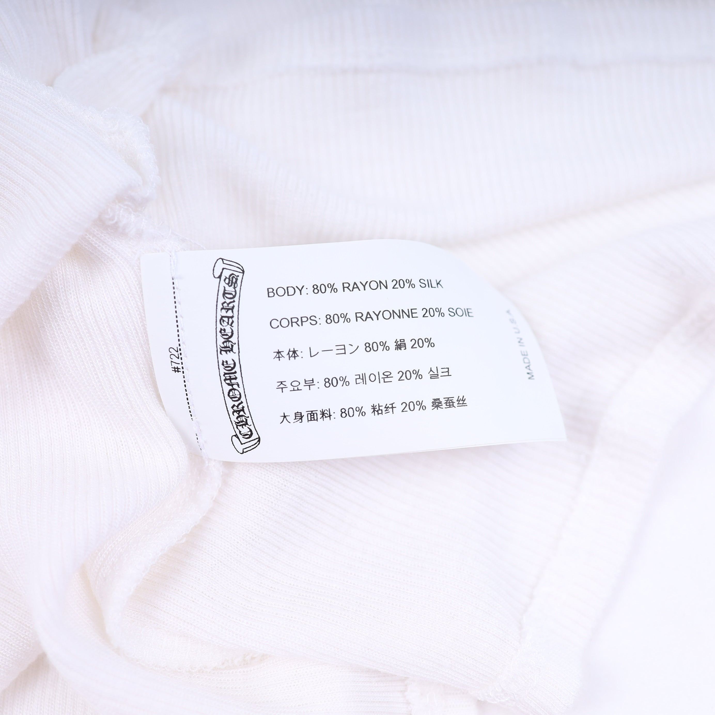 Chrome Hearts Chrome Hearts Womans White SCRIPT Mock Neck Size S / US 4 / IT 40 - 6 Thumbnail