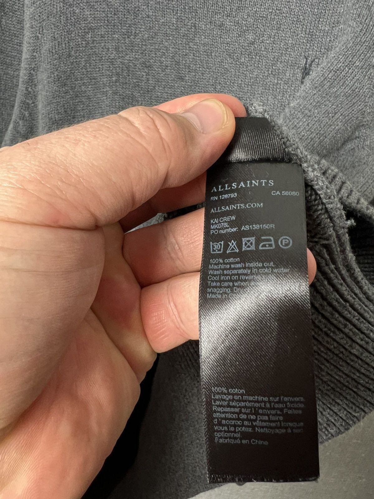 Allsaints Allsaints Kai Crewneck Knitted Sweater Size M Size US M / EU 48-50 / 2 - 11 Thumbnail