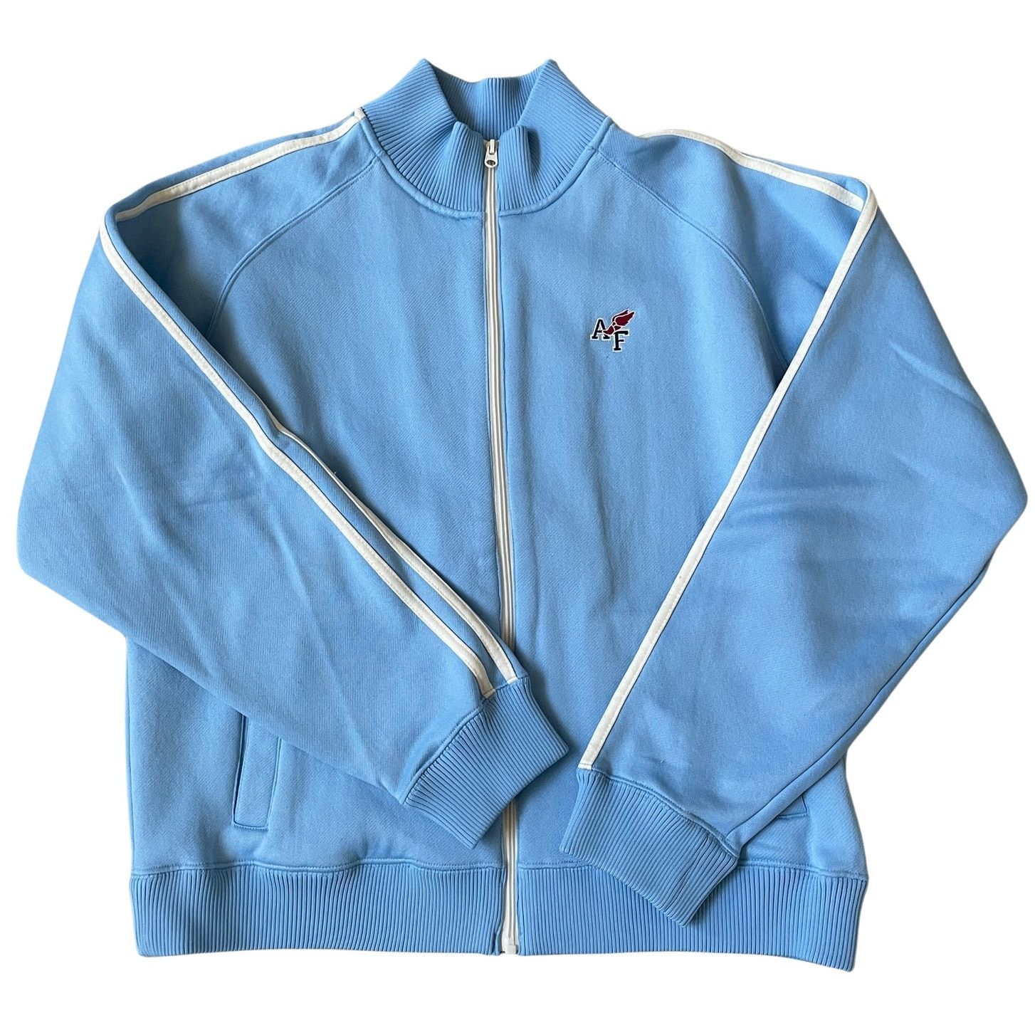 Abercrombie & Fitch Winged A&F Logo Powder Blue Track Jacket | Y2K Vintage XL Size US XL / EU 56 / 4 - 1 Thumbnail