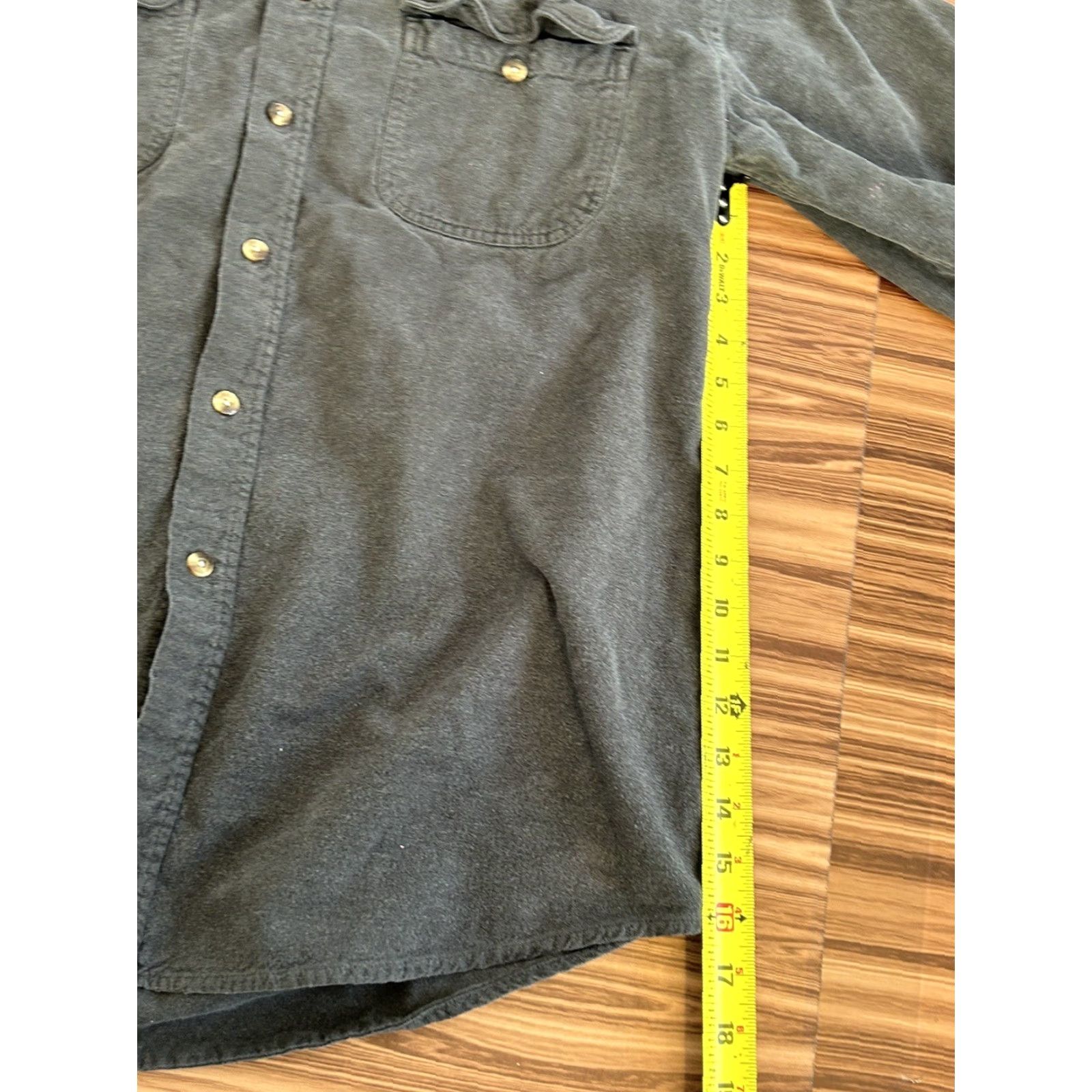 Vintage Guide Series Shirt Button-Up Long Sleeve Black L Mens Casual Travel Casual Button-Down Pocket Logo Cotton Size US L / EU 52-54 / 3 - 4 Thumbnail