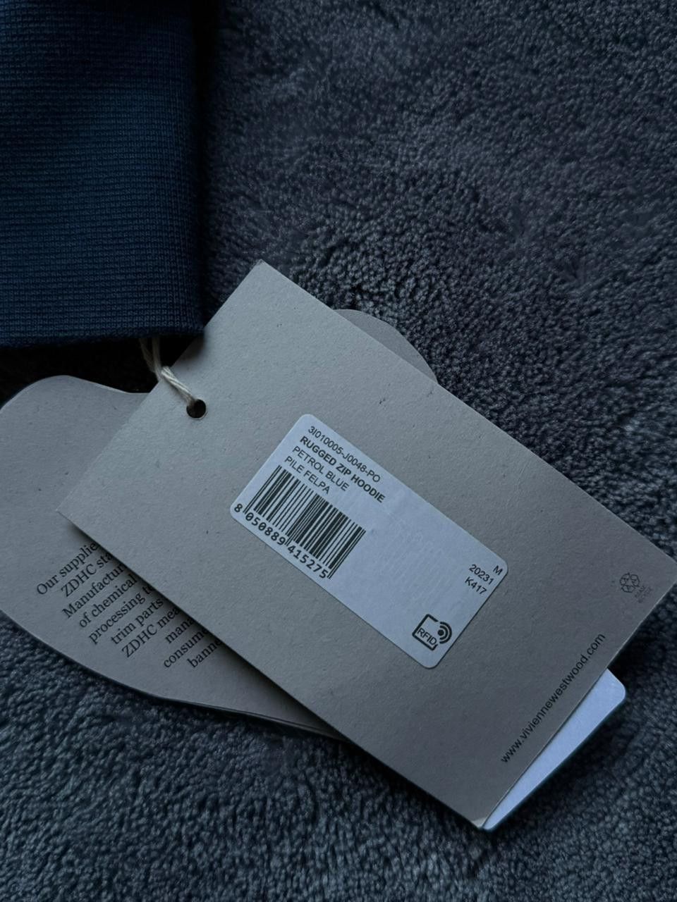 Vivienne Westwood CC28 Polar Rugged Zip Hoodie in Blue Size US M / EU 48-50 / 2 - 5 Thumbnail