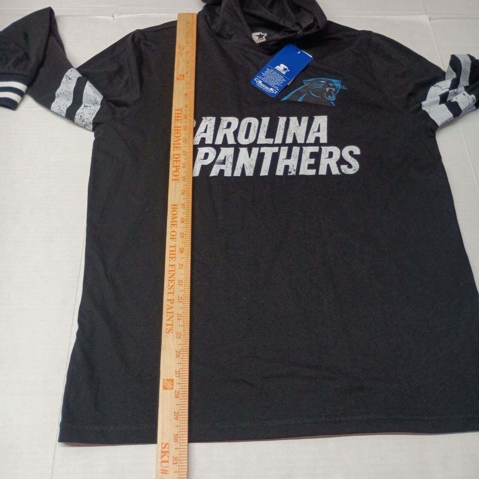 Starter Starter Carolina Panthers Hoodie Spell Out Mens Size L Black Size US L / EU 52-54 / 3 - 6 Thumbnail