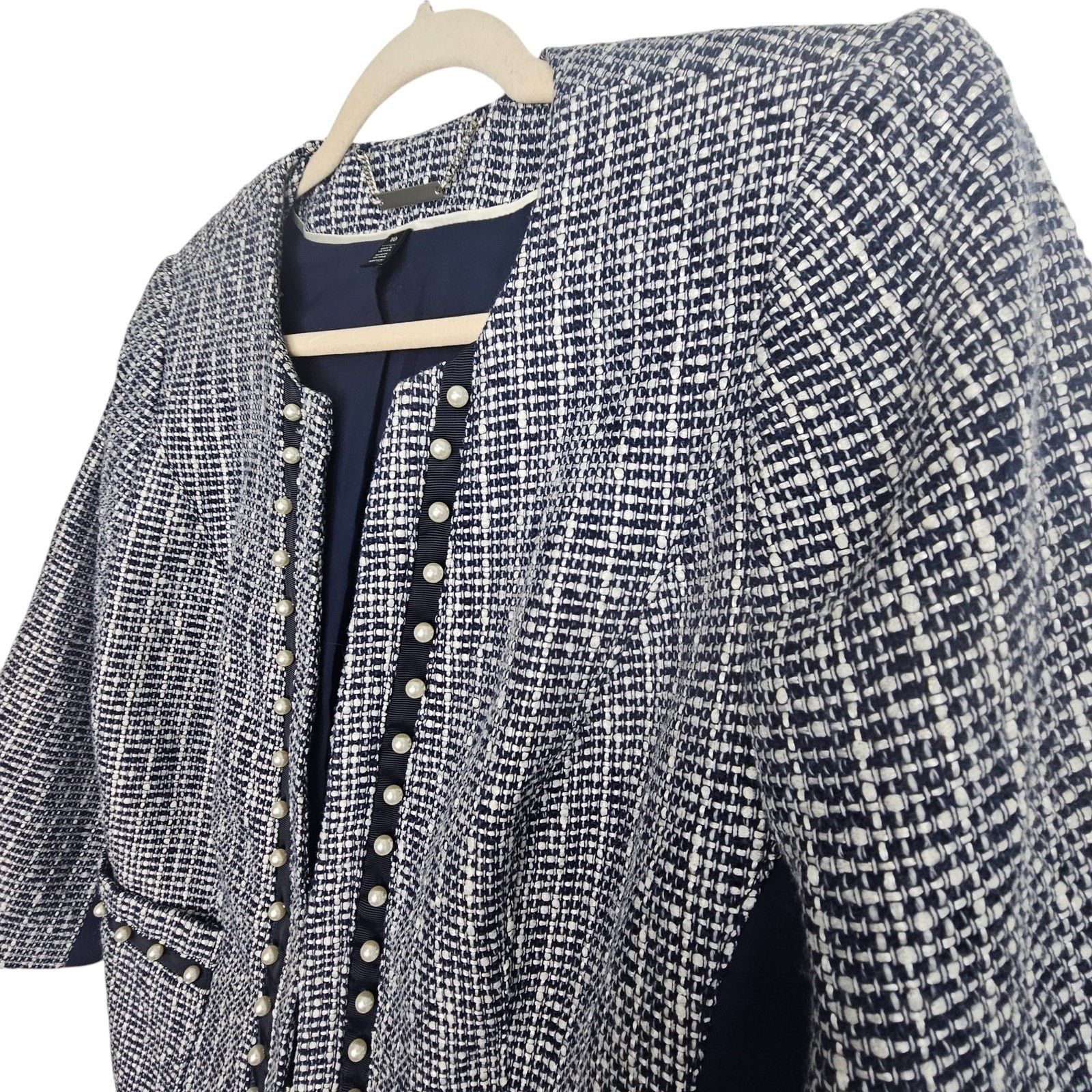 White House Black Market White House Black Market Blazer Crop Blazer Women 10 Size L / US 10 / IT 46 - 5 Thumbnail