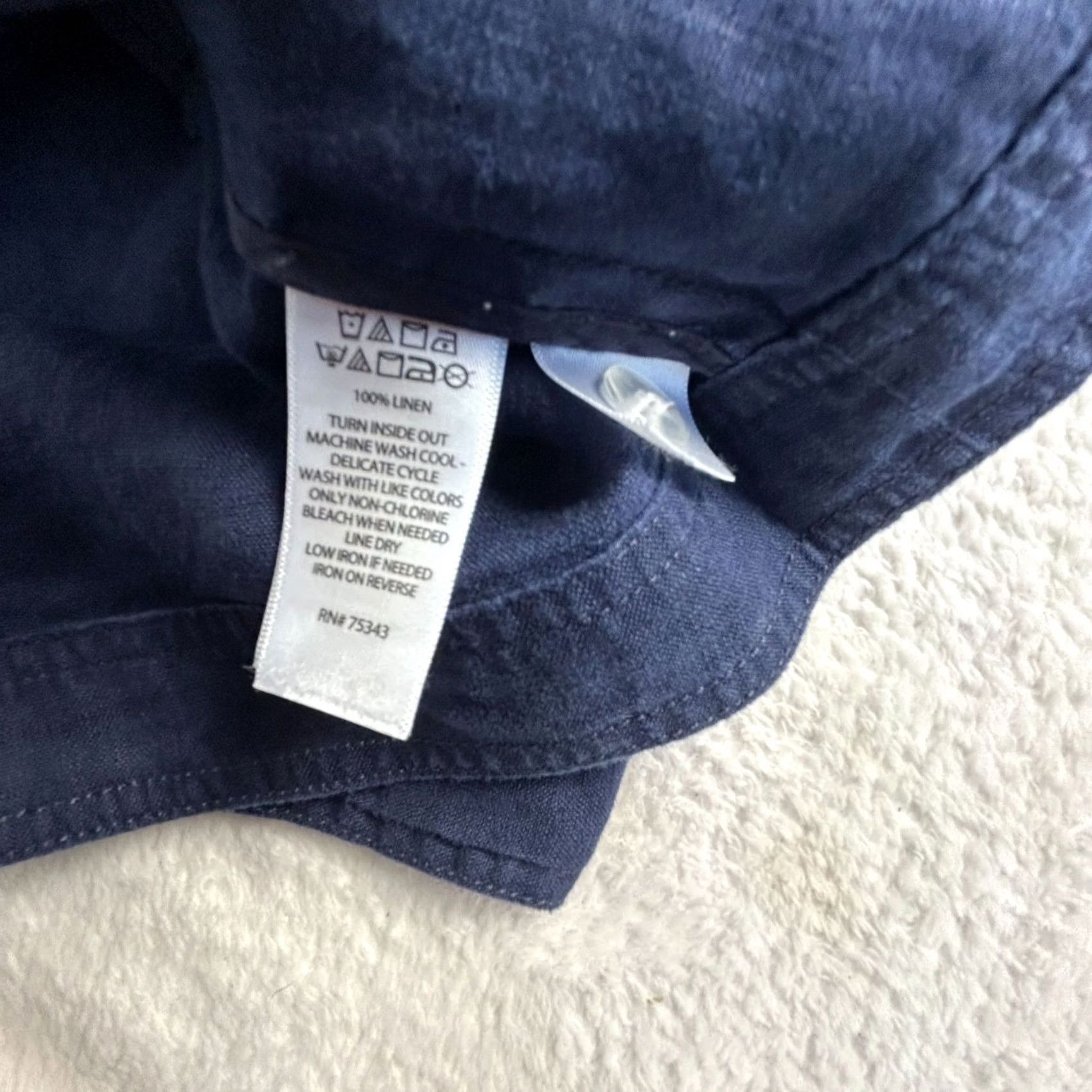 Cynthia Rowley Cynthia Rowley Womens Jacket XL Blue 100% Linen Moto Zip Up Lightweight Biker Shirt/Coat Size XL / US 12-14 / IT 48-50 - 4 Thumbnail