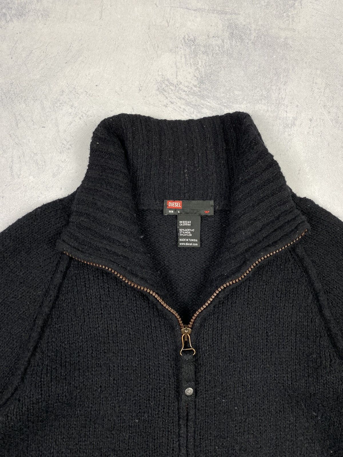 Diesel Vintage Diesel Wool Full Zip Sweater Sweatshirt Size US S / EU 44-46 / 1 - 5 Thumbnail