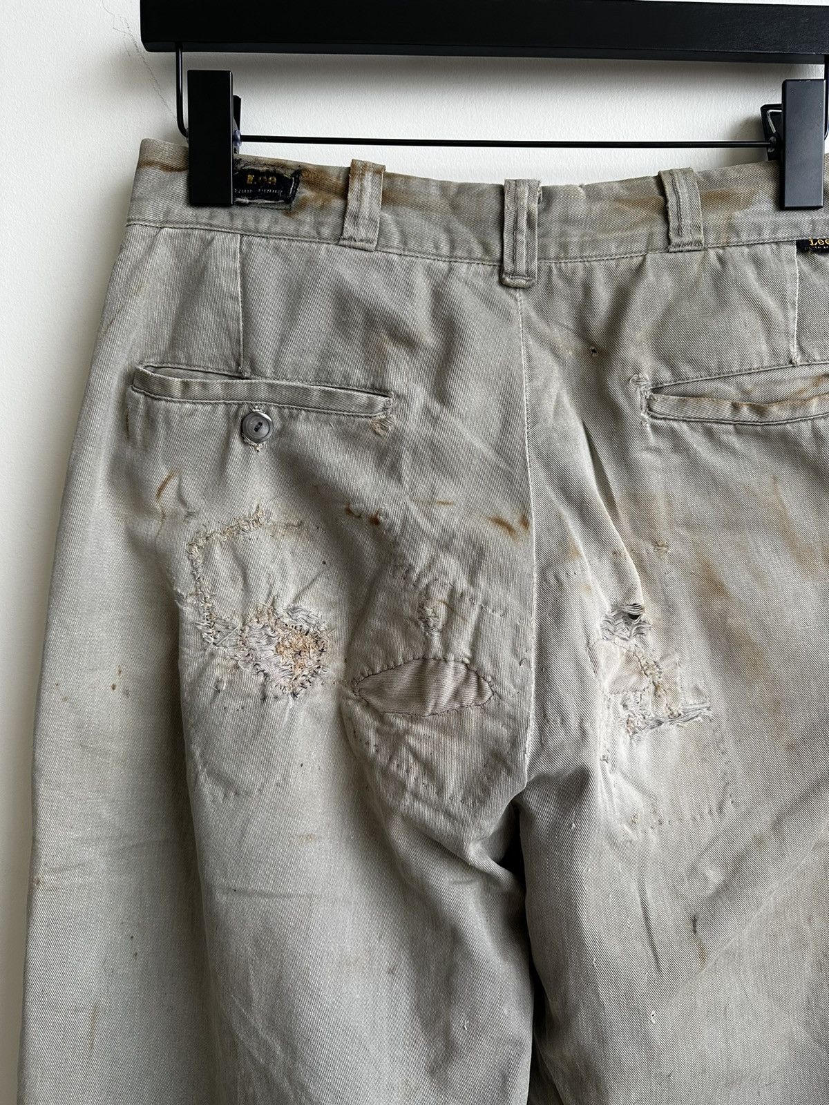 Kapital × Lee × Vintage True Vintage Lee Pants Thrashed with OG Farm repairs Size US 30 / EU 46 - 8 Thumbnail