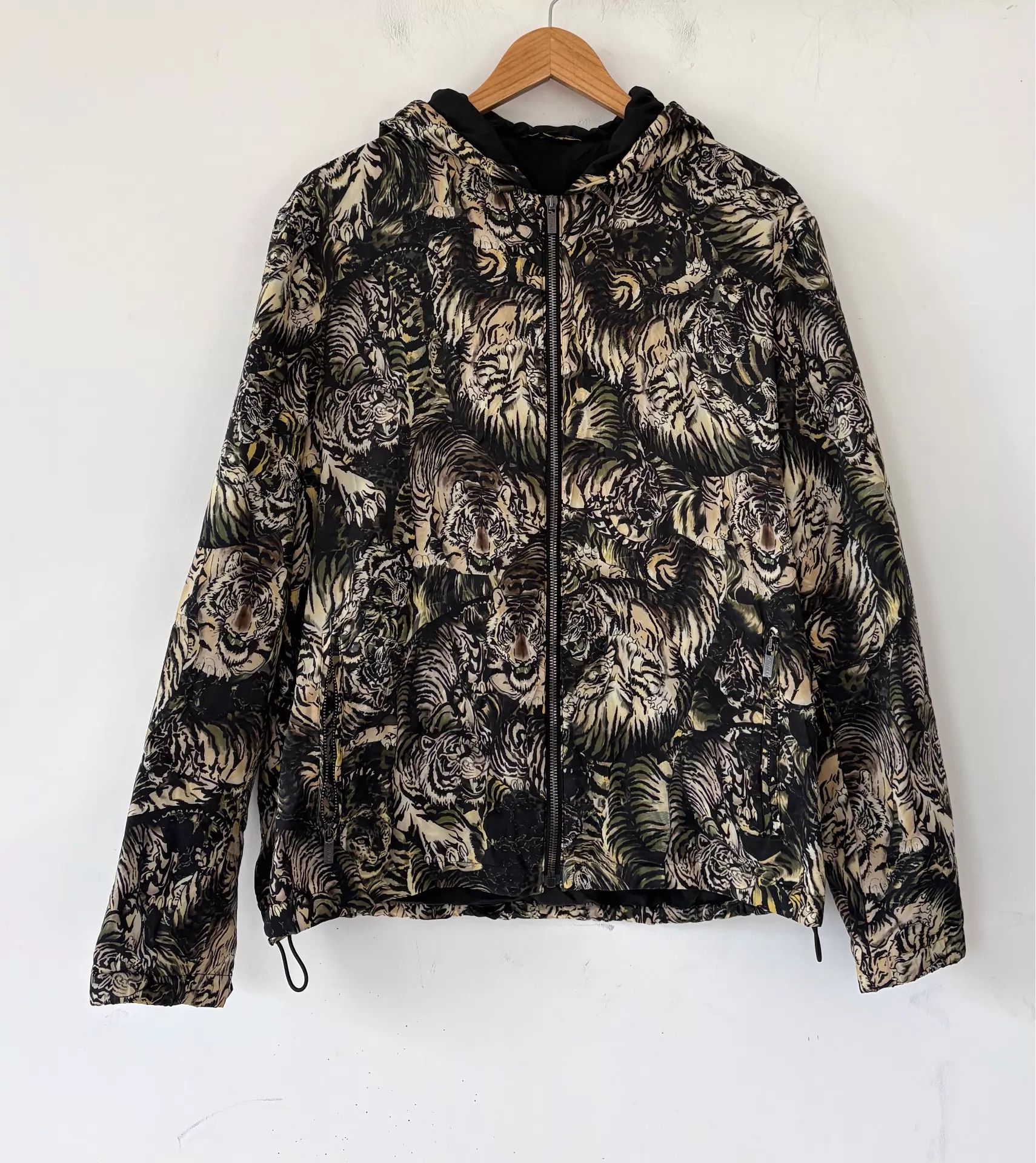 Roberto Cavalli Roberto Cavalli Men's Tiger Print Hooded Jacket 48 Size US M / EU 48-50 / 2 - 1 Thumbnail