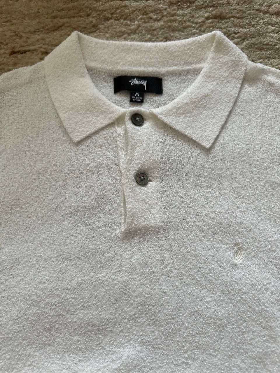 Stussy Stussy Cream Polo Shirt Size US M / EU 48-50 / 2 - 2 Thumbnail