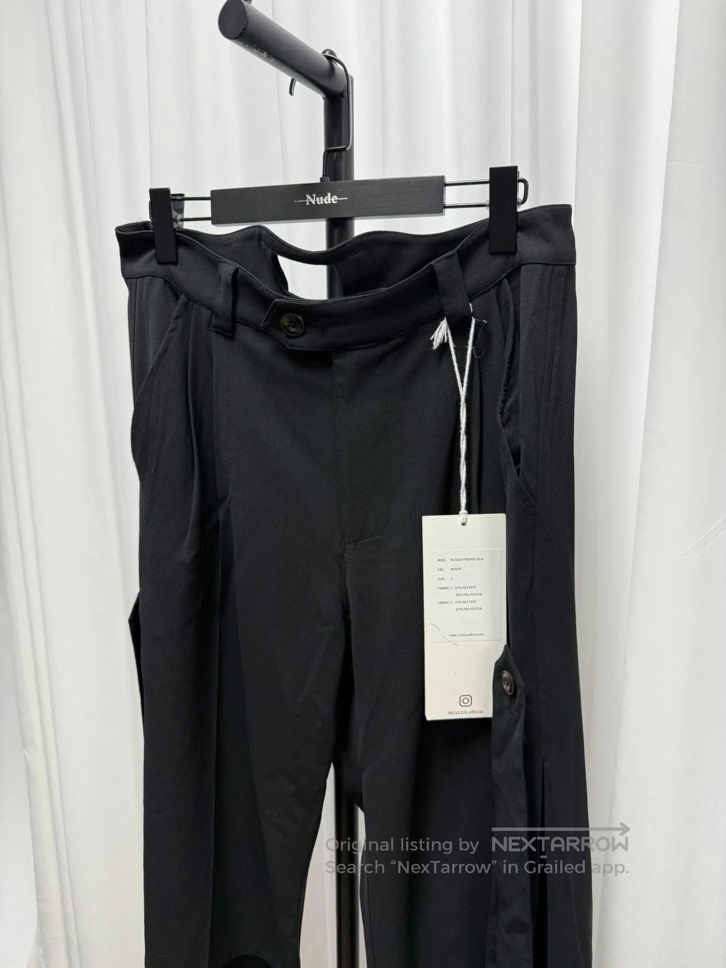 Vintage Nullus Strap Spliced Suit Pants. Size US 32 / EU 48 - 2 Thumbnail