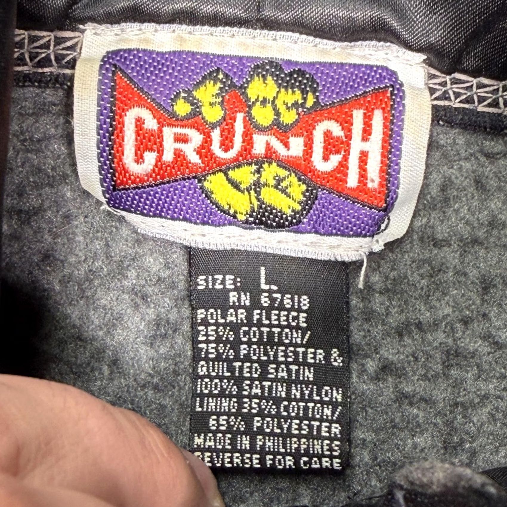 Vintage VINTAGE Crunch Jacket Mens Large Hooded Quilted Fleece Gym Insulated 80s Size US L / EU 52-54 / 3 - 3 Thumbnail