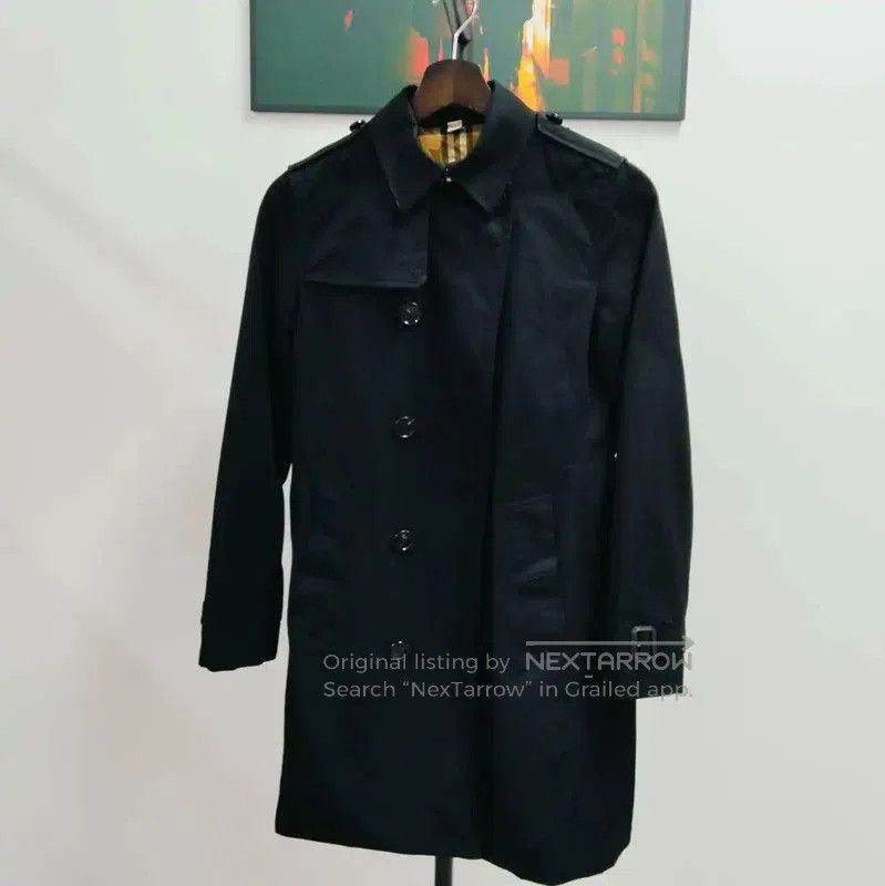 Burberry Burberry Black Long Cotton Trench Coat for Women. Size L / US 10 / IT 46 - 1 Thumbnail