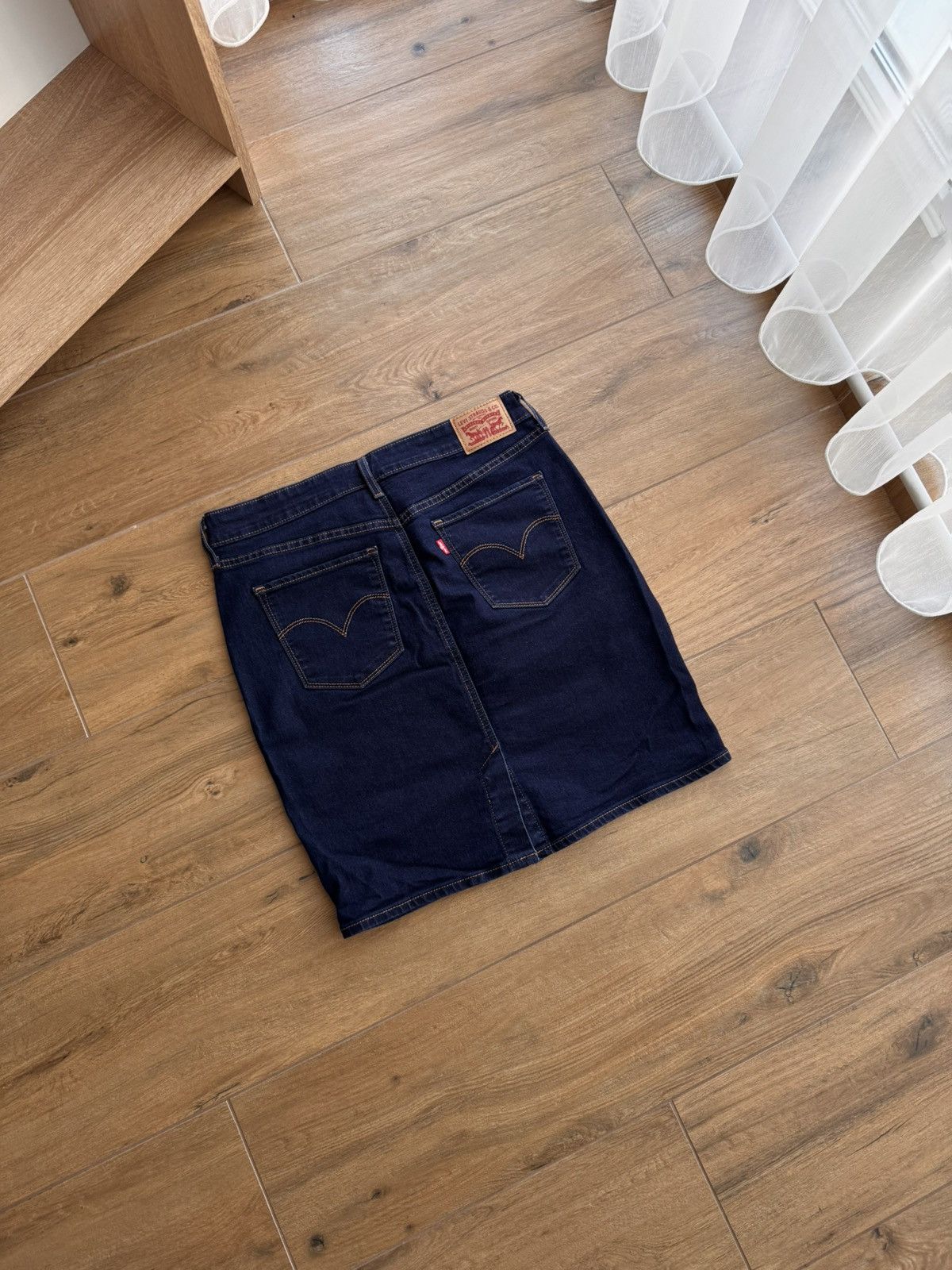 Japanese Brand × Levi's × Vintage Vintage Levi’s Deep Navy Denim Japanese Mini Skirt Size 28" / US 6 / IT 42 - 5 Thumbnail