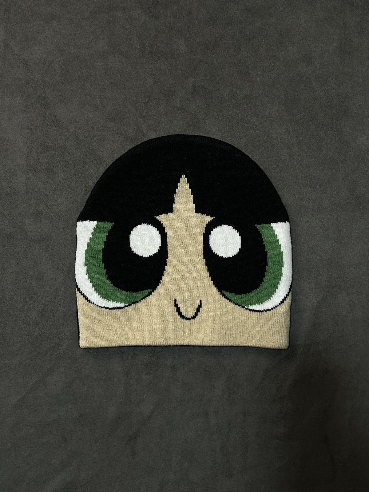 Japanese Brand Powerpuff Girls Buttercup Graphic No Cuff Knit Beanie Size ONE SIZE - 1 Thumbnail