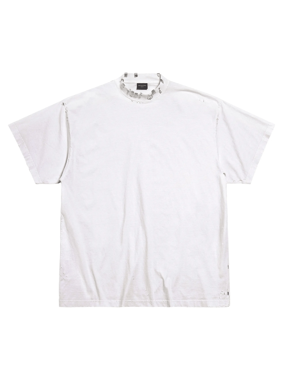 Balenciaga BALENCIAGA Oversized Pierced Vintage Jersey Size US S / EU 44-46 / 1 - 1 Thumbnail