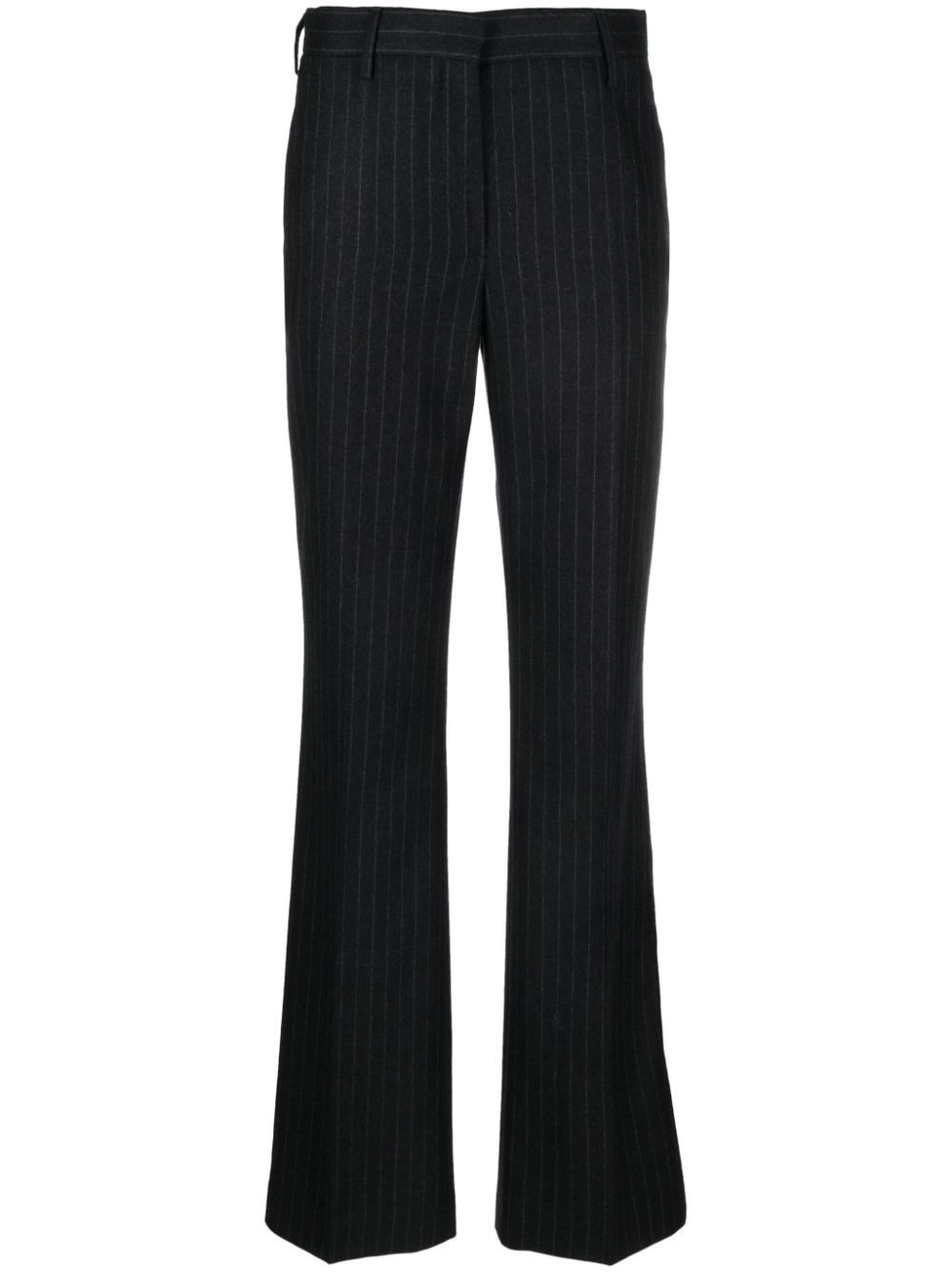 Dries Van Noten Pinstripped Wool Trousers Size 27" / US 4 / IT 40 - 1 Thumbnail