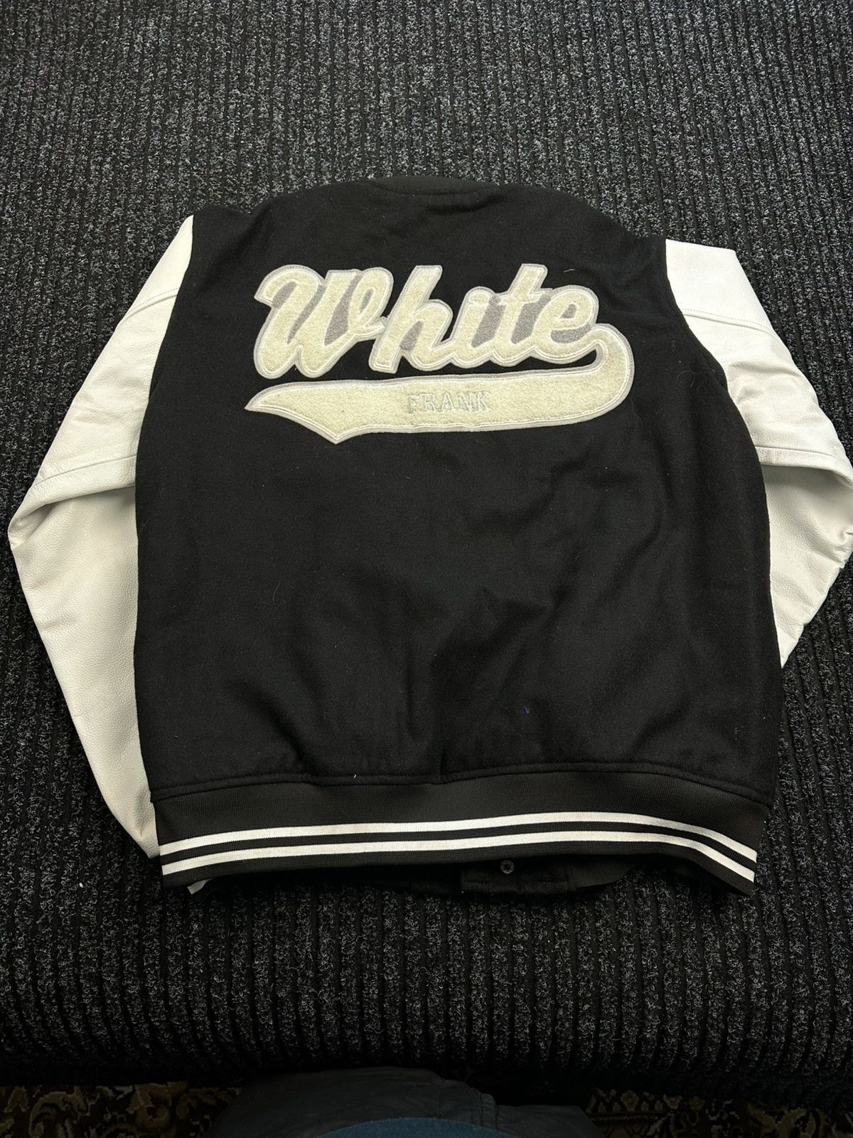 Other Fler Frank White bomber Varsity wool Jacket leather sleeve Size US XXL / EU 58 / 5 - 2 Thumbnail