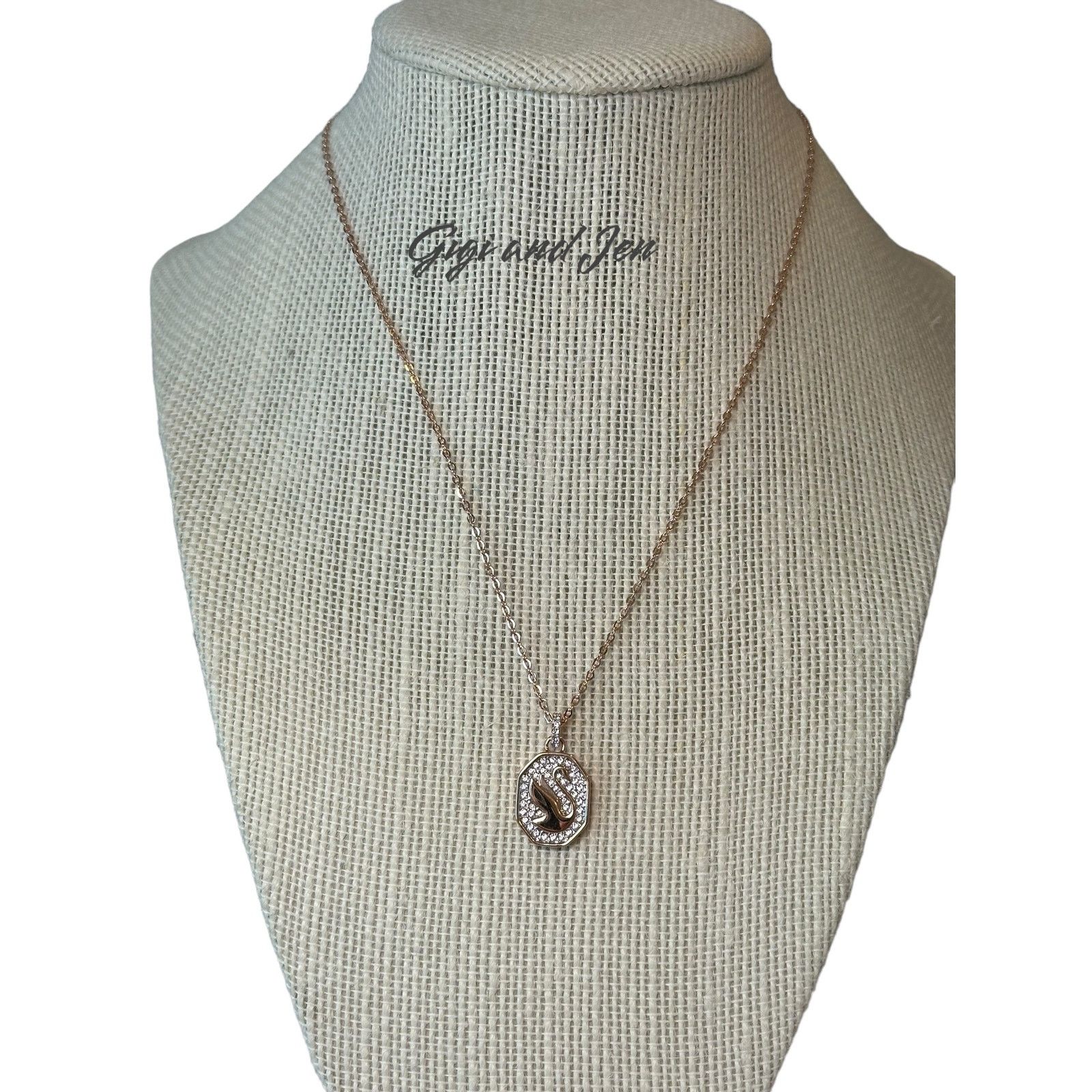 Swarovski Swarovski Signum pendant Swan Rose gold-tone plated Necklace Size ONE SIZE - 2 Thumbnail