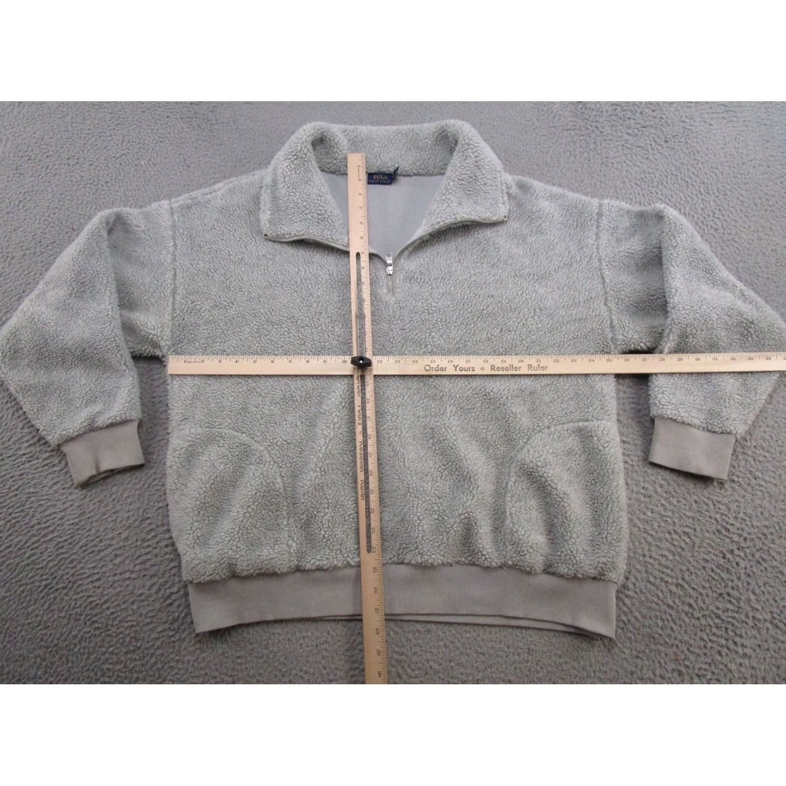 Polo Ralph Lauren Polo Ralph Lauren Jacket Gray XL Pullover 1/4 Zip Fleece Polyester Logo Regular Men Size US XL / EU 56 / 4 - 4 Thumbnail