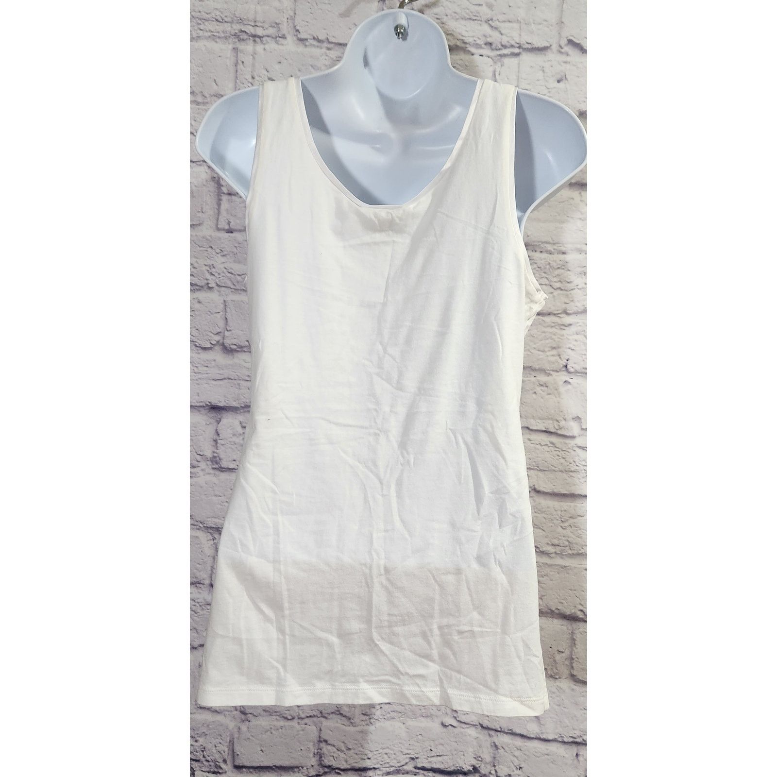 Other Ann Taylor White Satin Trim Scoop Neck Tank Top Small Dressy Size S / US 4 / IT 40 - 4 Thumbnail