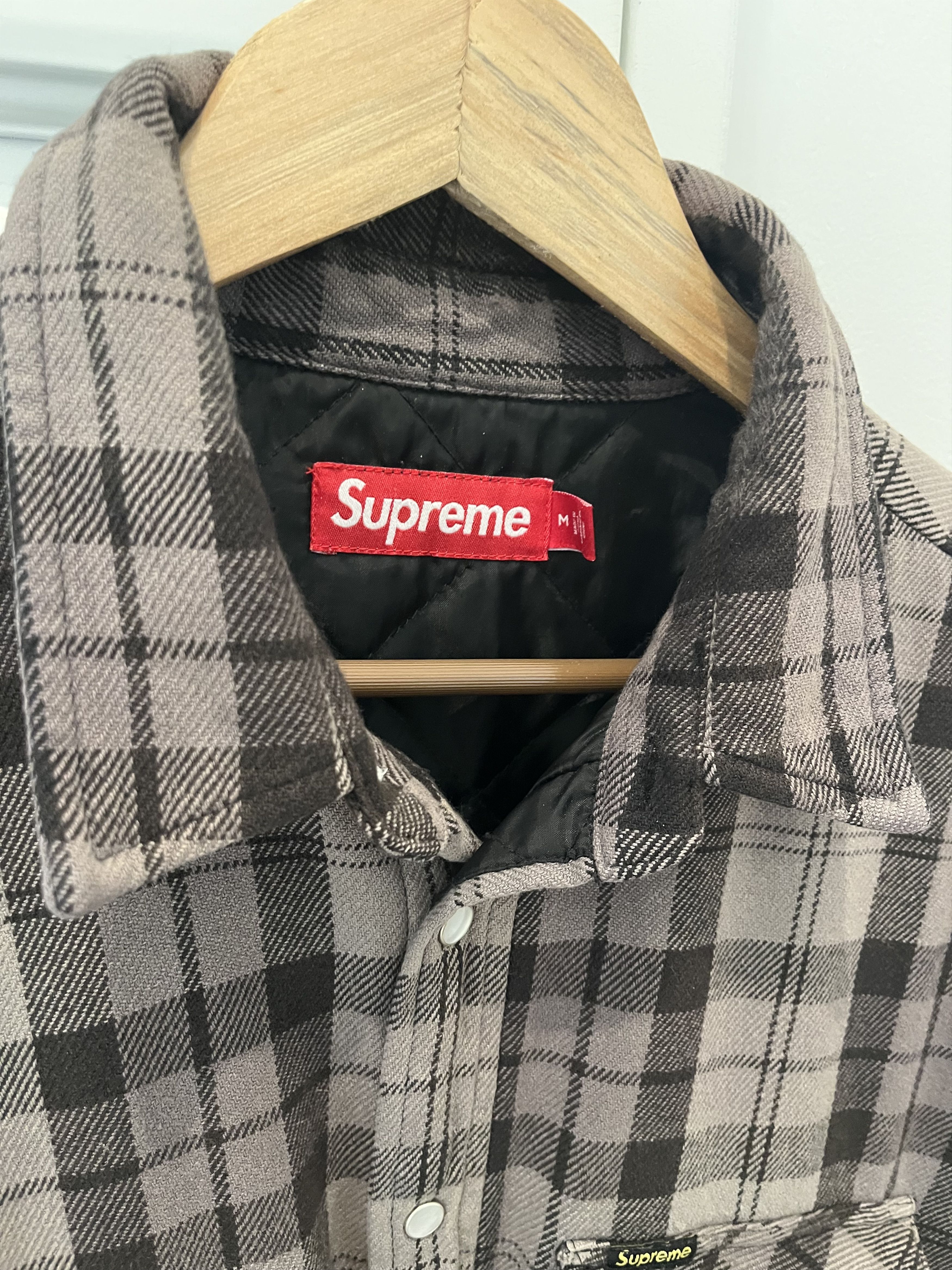 Supreme Supreme SS24 quilted flannel snap jacket shirt M Size US M / EU 48-50 / 2 - 3 Thumbnail