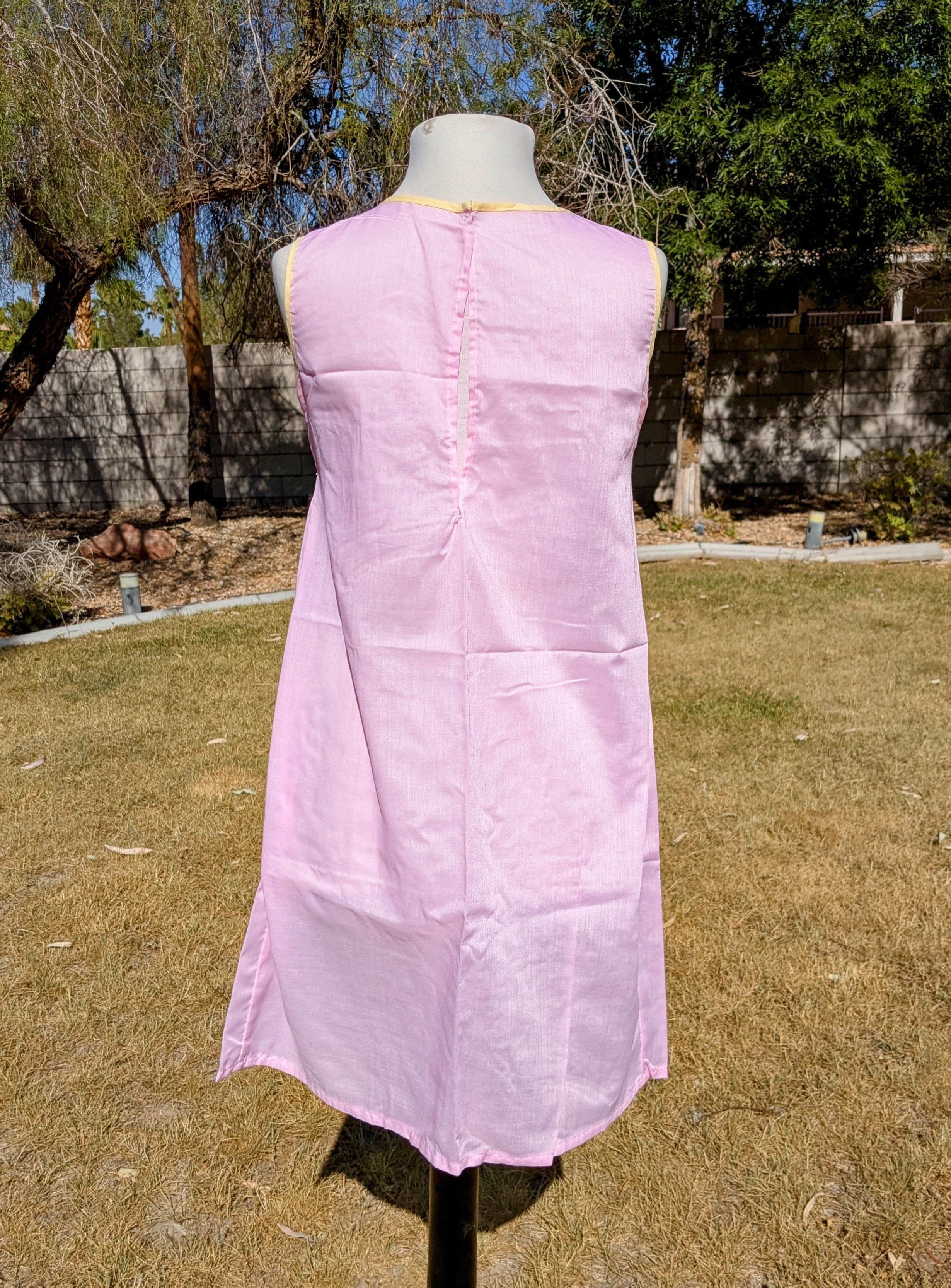 Designer VTG 1980's XS Petite Pink Nightgown Slip Pullover Nightie Size XS / US 0-2 / IT 36-38 - 4 Thumbnail