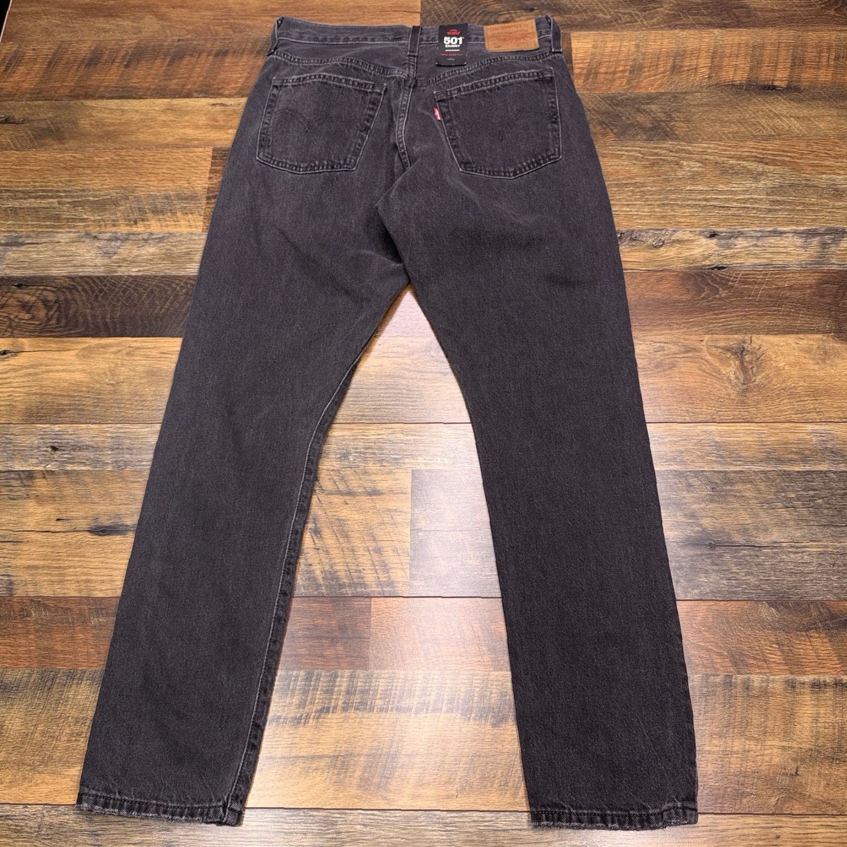 Levi's Levi's 501 Skinny Jeans Womens 27x28 High Rise Button Fly Non Stretch Dark Black 90s Vintage Levi's 501 Series Womens Jeans Size 27" / US 4 / IT 40 - 3 Thumbnail