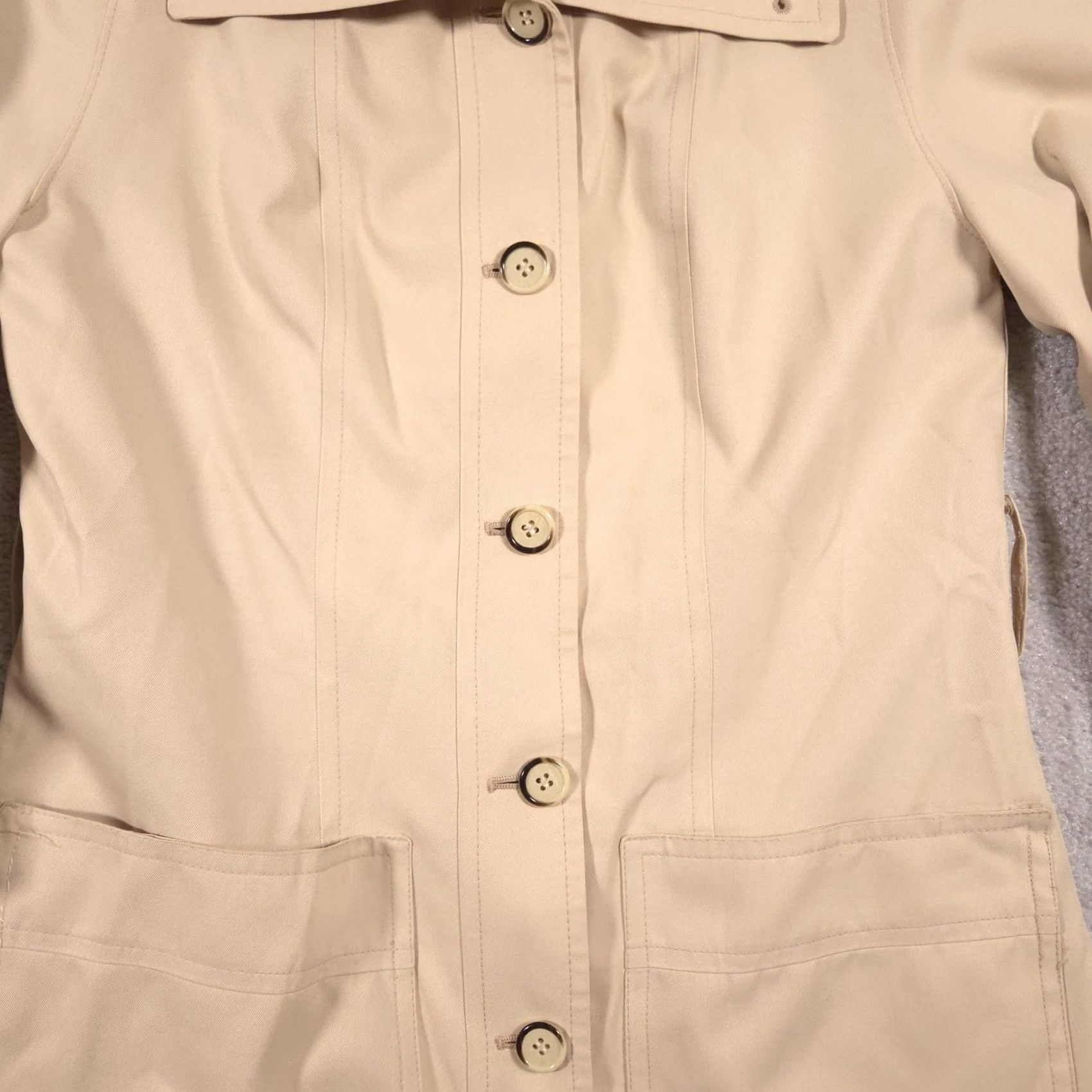 Vintage VINTAGE Misty Harbor Coat Womens 6 Regular Beige Trench All Seasons Water Resistant Long Button Front Pockets Casual Travel > Mens Size M / US 6-8 / IT 42-44 - 3 Thumbnail