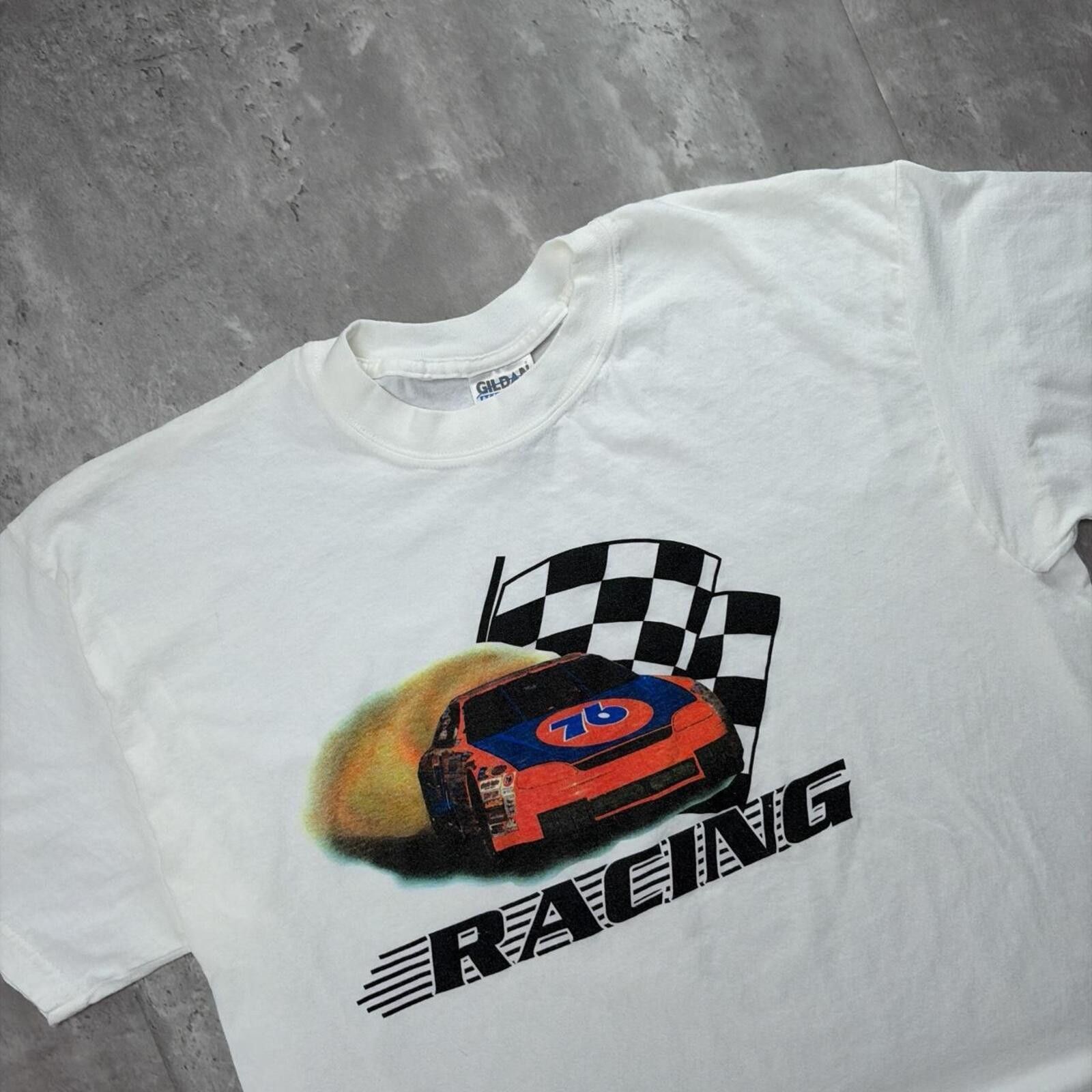 NASCAR Vintage White Nascar Racing T-Shirt Size US XL / EU 56 / 4 - 5 Thumbnail
