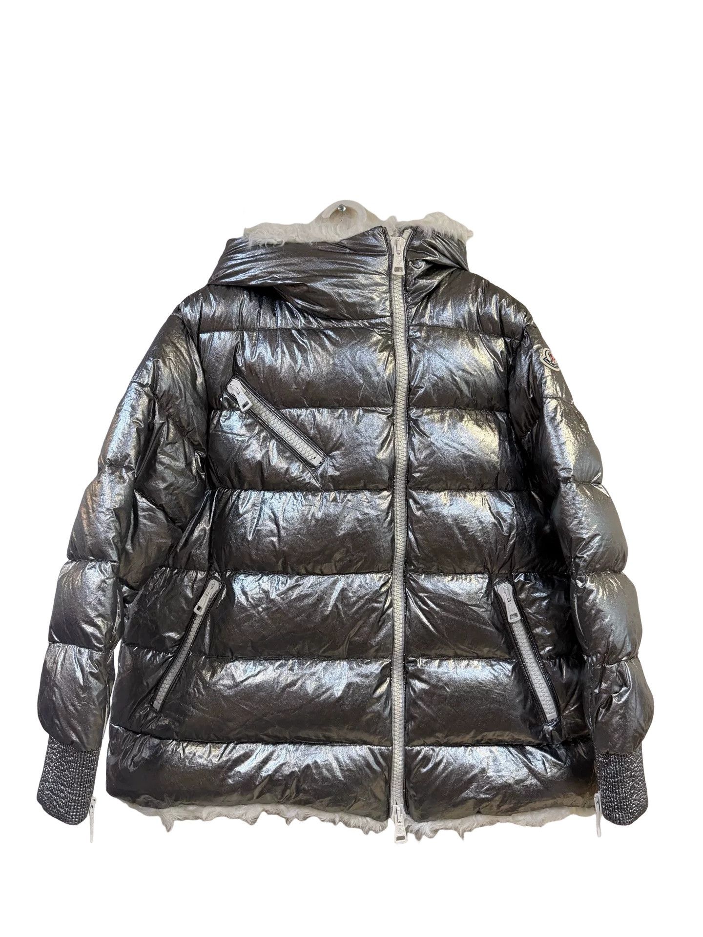 Moncler Moncler Metallic Fur Trim Down Jacket Size 3 Size US L / EU 52-54 / 3 - 1 Thumbnail