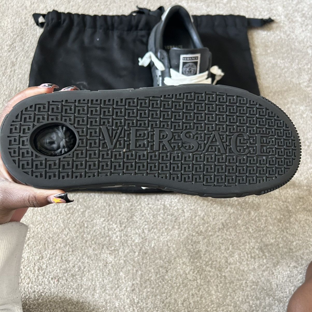 Versace Versace Greca sneakers 🖤🩶 Size US 6.5 / EU 39-40 - 2 Thumbnail