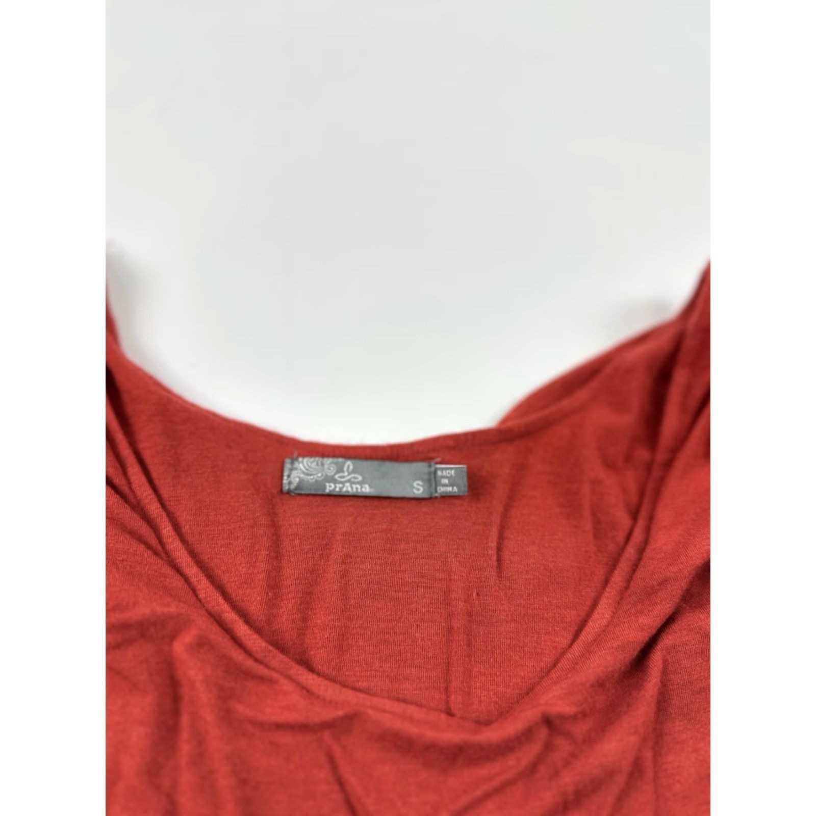 Prana Prana Dress Womens S Red Sleeveless Cowl Neck Short Solid Spandex Modal Shirt Dress Size S / US 4 / IT 40 - 3 Thumbnail