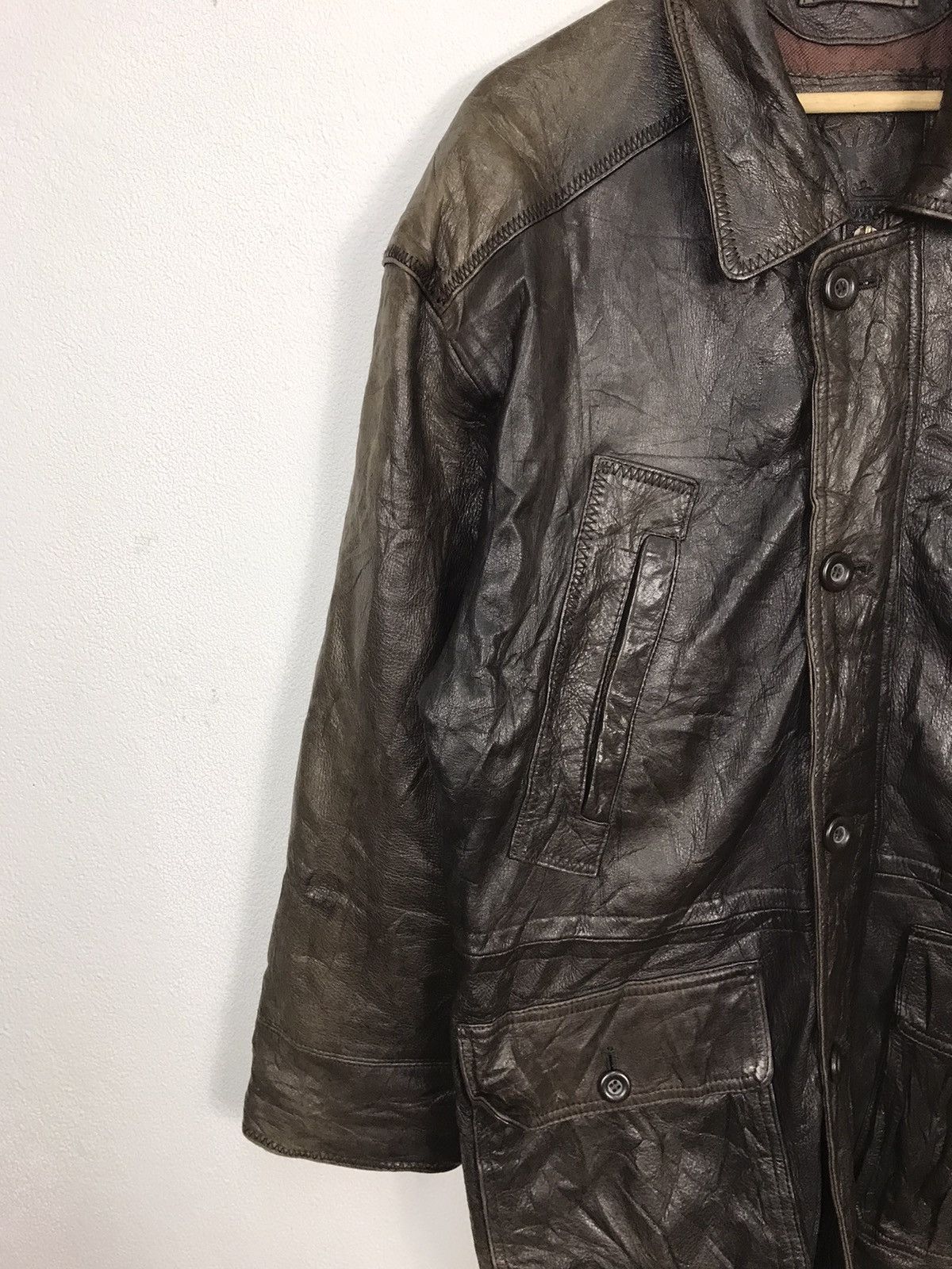 Vintage VINTAGE RED STAGE Leather Jacket Size US L / EU 52-54 / 3 - 4 Thumbnail