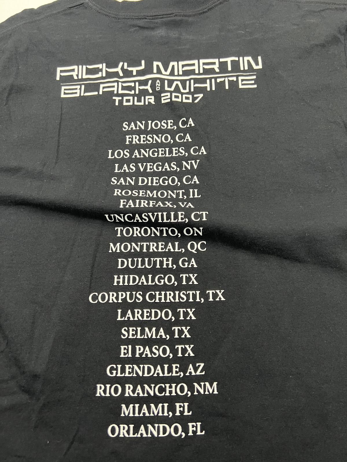 Anvil Ricky Martin Black and White Tour 2007 Graphic T-Shirt Size US M / EU 48-50 / 2 - 9 Thumbnail