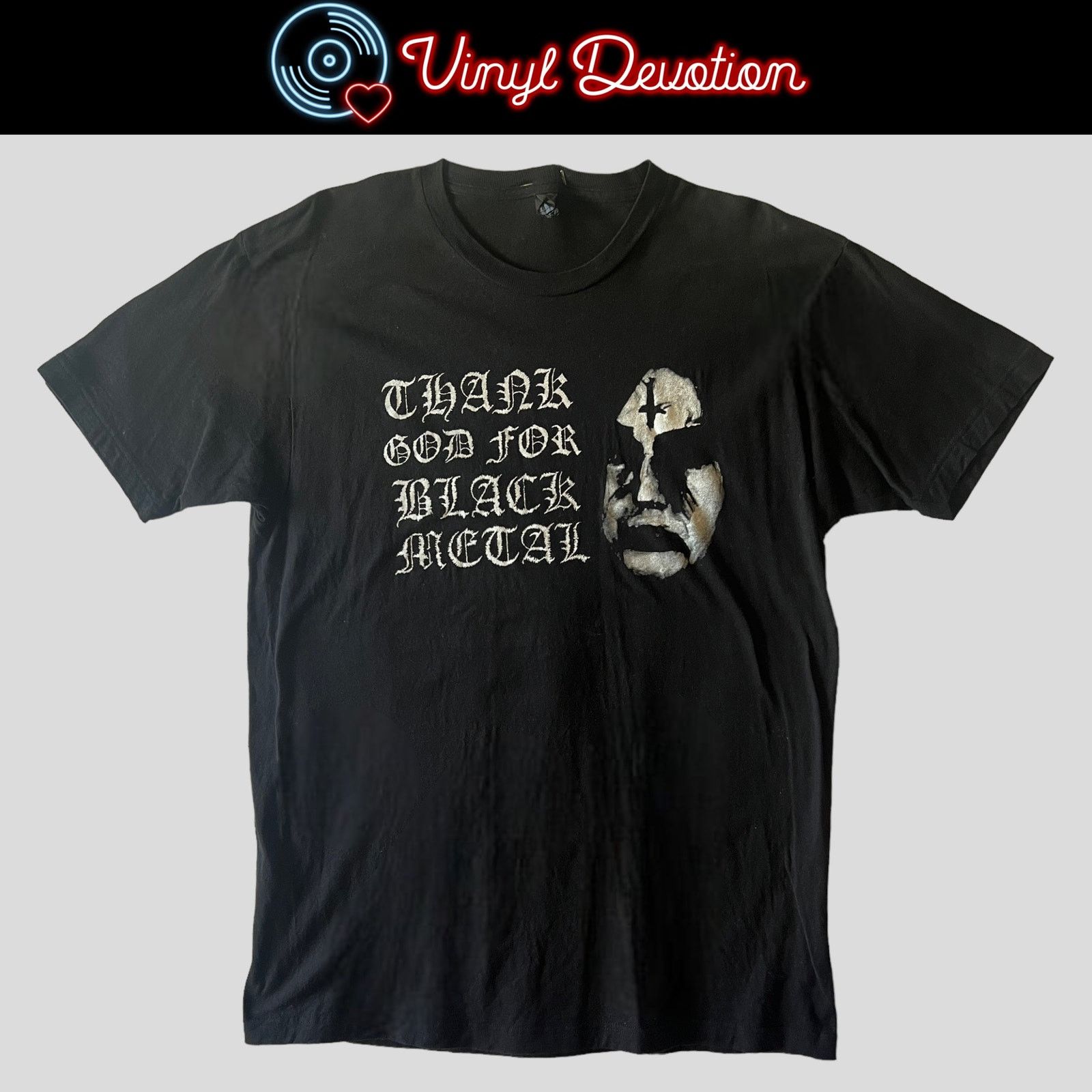 Tultex Thank God For Black Metal T-Shirt Size L Size US L / EU 52-54 / 3 - 1 Thumbnail