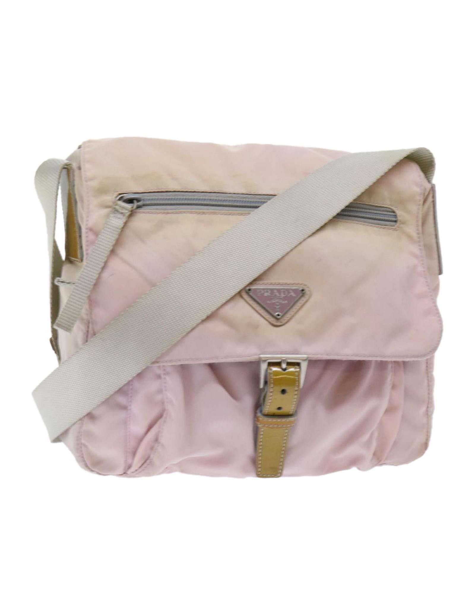 image of Pink Nylon Shoulder Bag - Authentic Prada Design, Women's