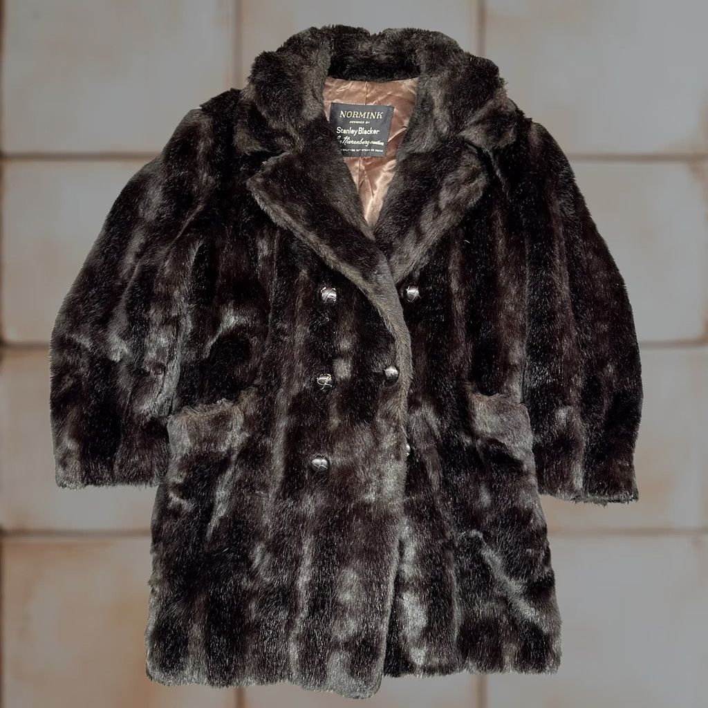 Stanley Blacker VINTAGE Stanley Blacker NORMINK Maranbergi Black Coat Double Breasted Silk 38 Womens Size XS / US 0-2 / IT 36-38 - 1 Thumbnail