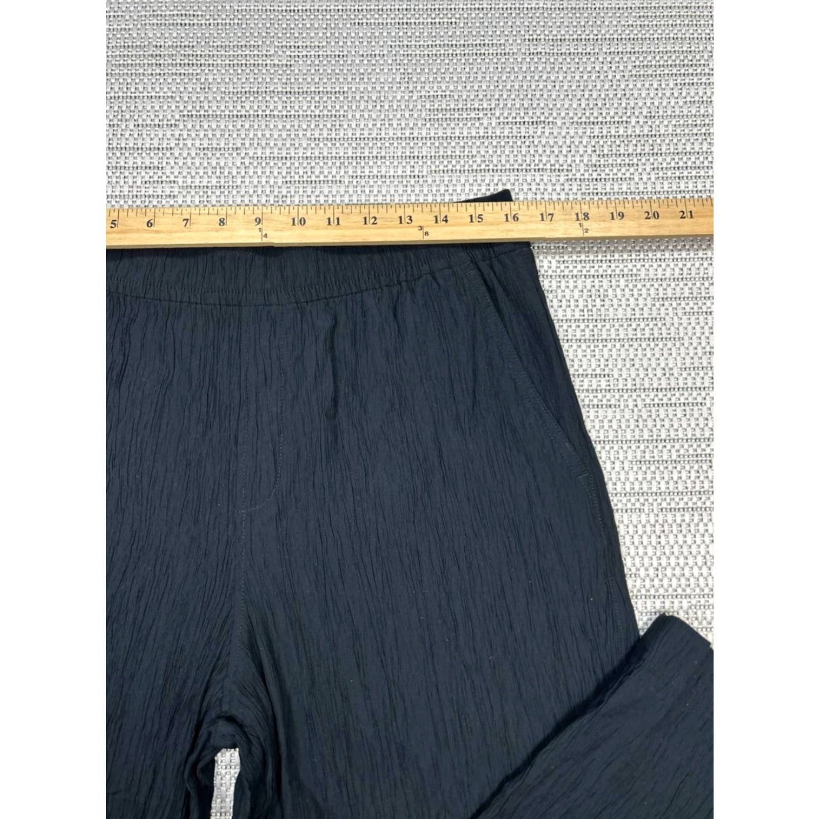 Madewell VINTAGE Madewell Pants Womens PL Black Cropped Crepe Straight Leg High Rise Cropped Occasion Casual Womens Size 36" / US 14 / IT 50 - 5 Thumbnail
