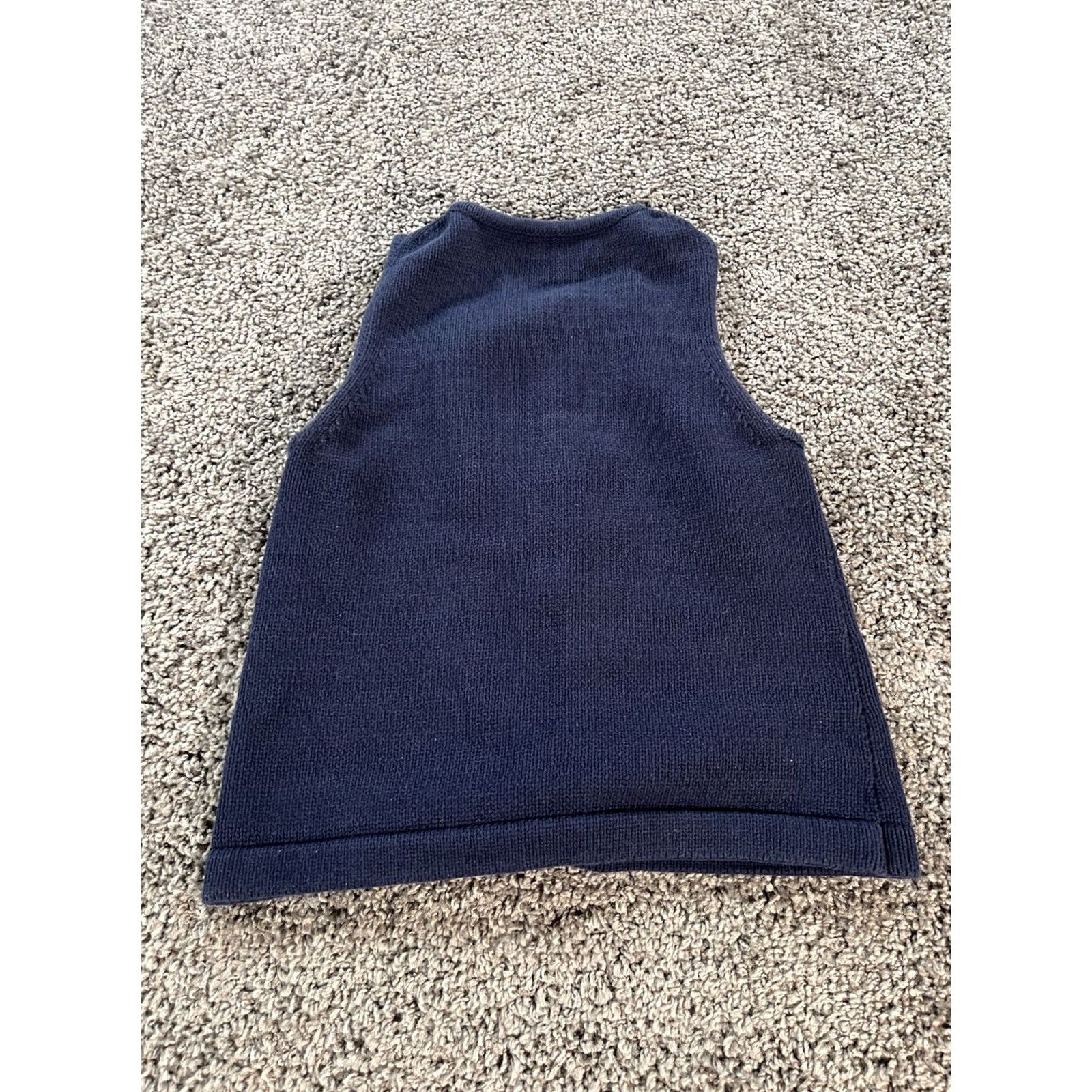 J.Crew VINTAGE J.CREW Sweater Vest Womens Medium Blue Fisherman Cable Knit Sleeveless Cotton City Classic Mens? Size M / US 6-8 / IT 42-44 - 6 Thumbnail