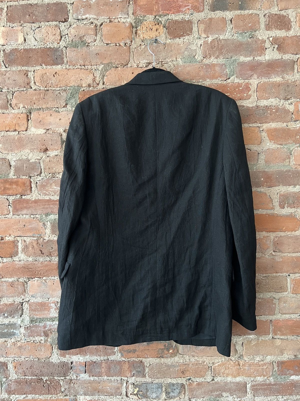 Yohji Yamamoto Yohji Yamamoto black linen relaxed fit blazer jacket Size US M / EU 48-50 / 2 - 6 Thumbnail